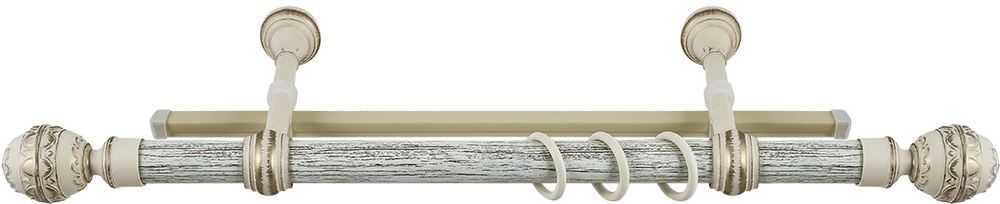 Изображение товара Карниз для штор LEGRAND Валанс настенный двухрядный белый 300 мм
