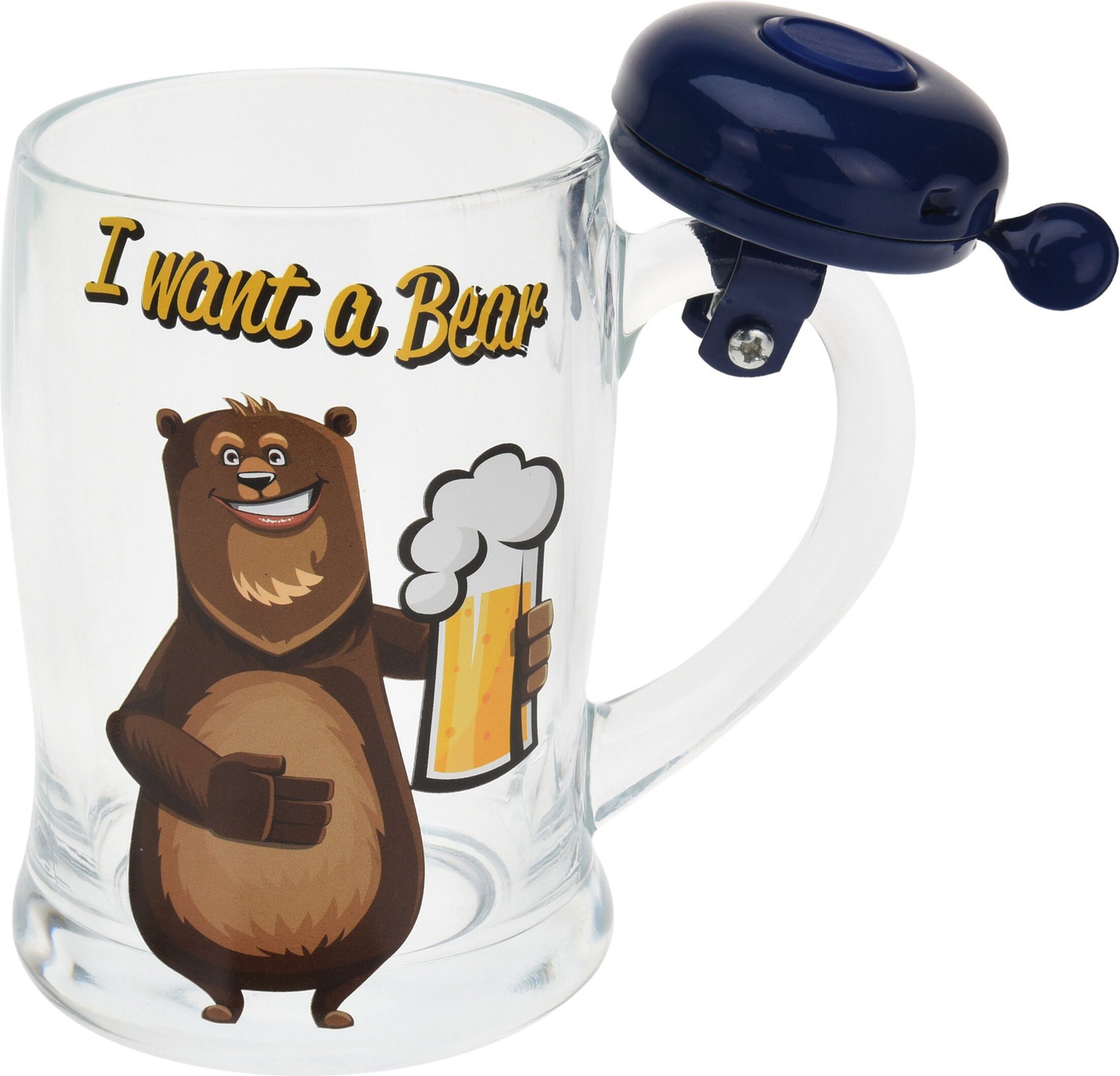 Изображение товара Кружка пивная 0,4 л в ассортименте стекло оригинальный дизайн