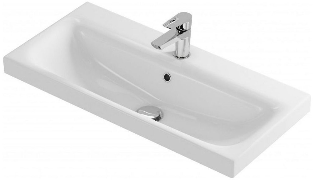 Изображение товара Встраиваемая раковина Cersanit Moduo Slim 80 см из фарфора прямоугольная