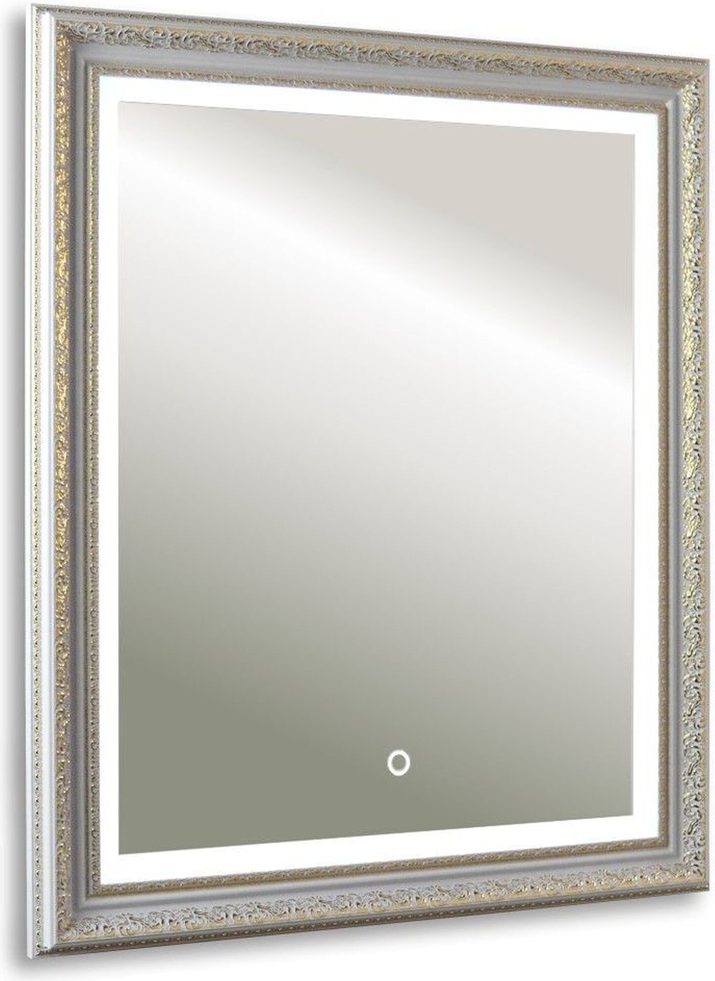 Изображение товара Зеркало для ванной Марсель 78х68 см с подсветкой серебрянное