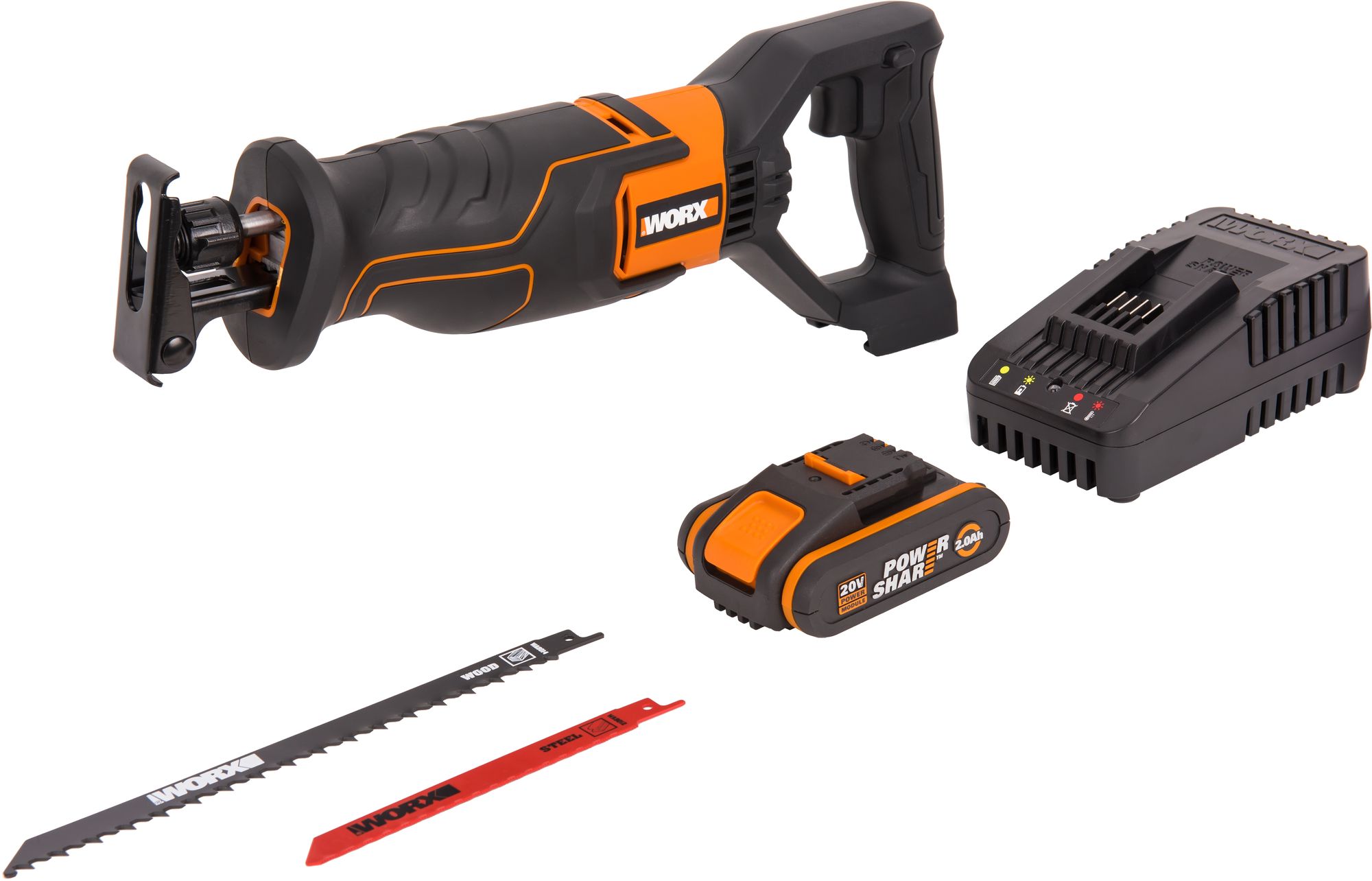 Изображение товара Аккумуляторная сабельная пила Worx WX500 20 В, регулировка скорости