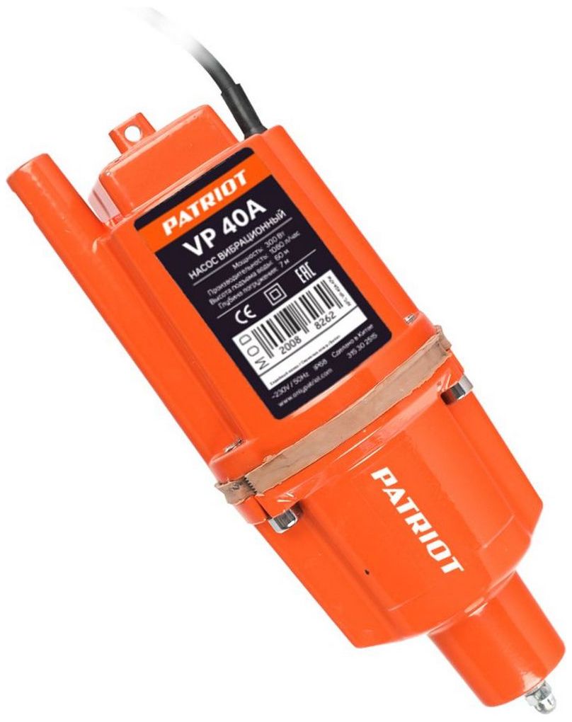 Изображение товара Погружной колодезный насос PATRIOT VP 40А 300 Вт для чистой воды, 60 м подъёма