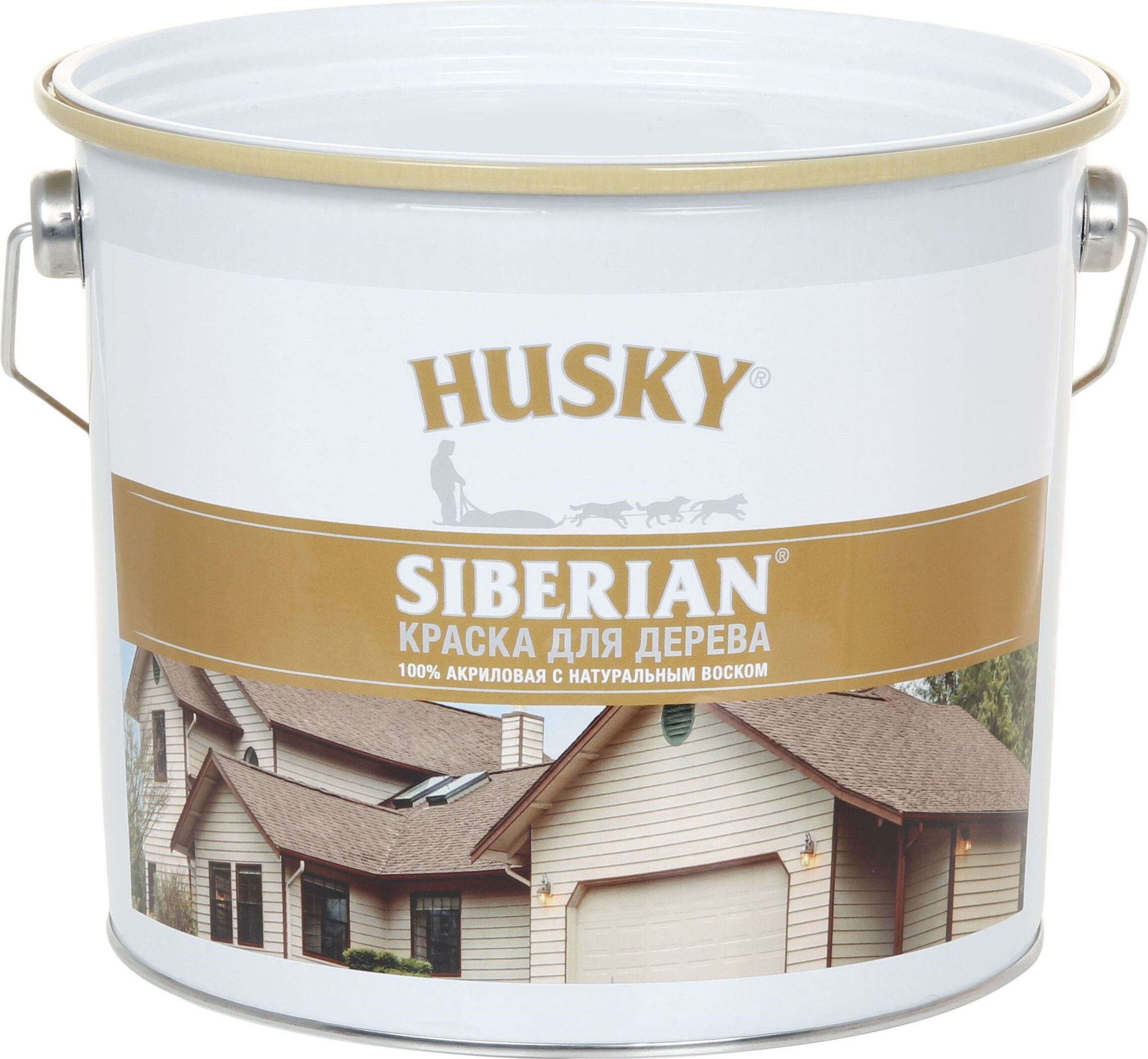 Краска для дерева HUSKY SIBERIAN полуматовая белая 2,7 л - купить по ...