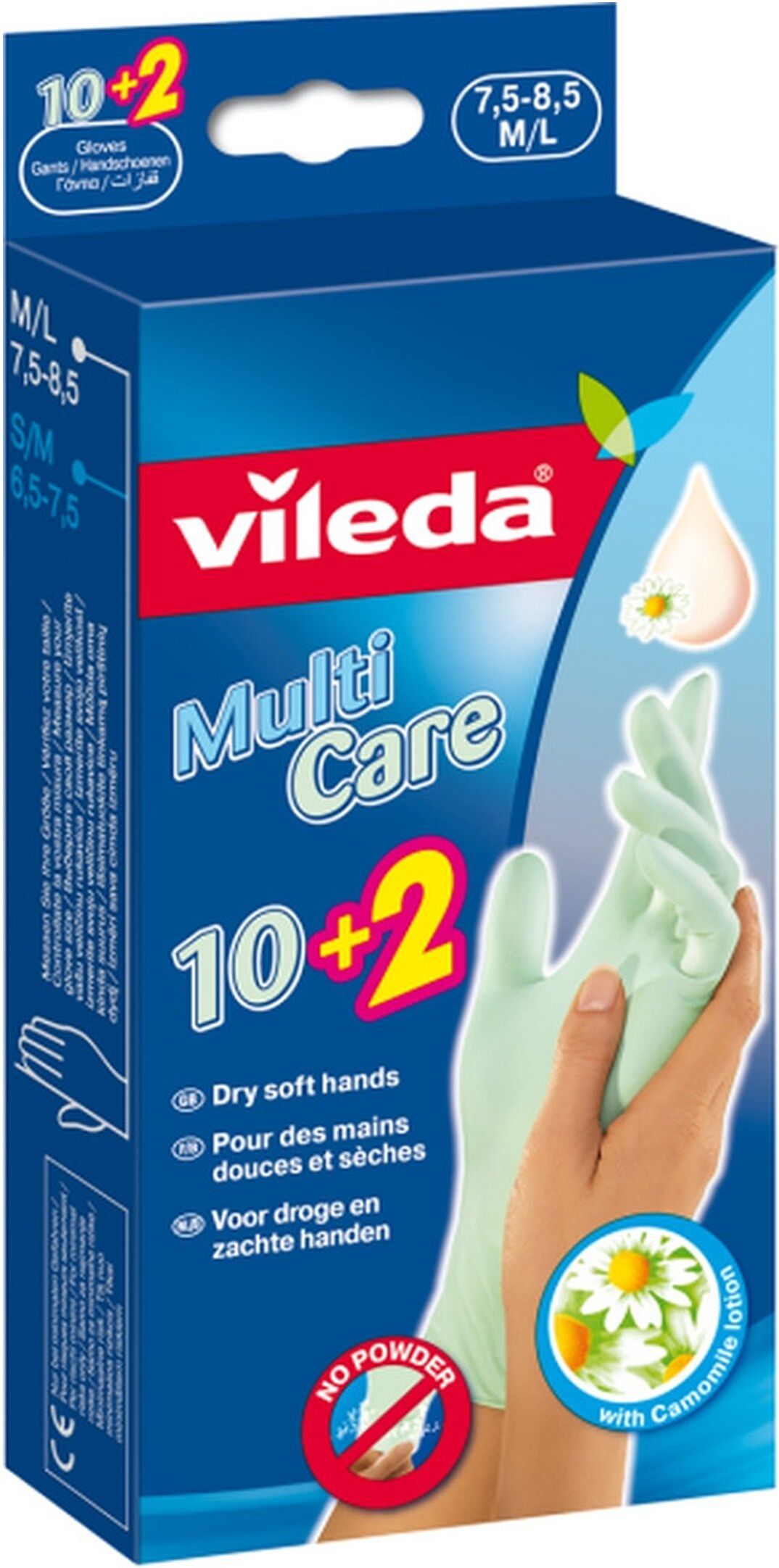 Изображение товара Перчатки влагозащитные Vileda L 12 шт