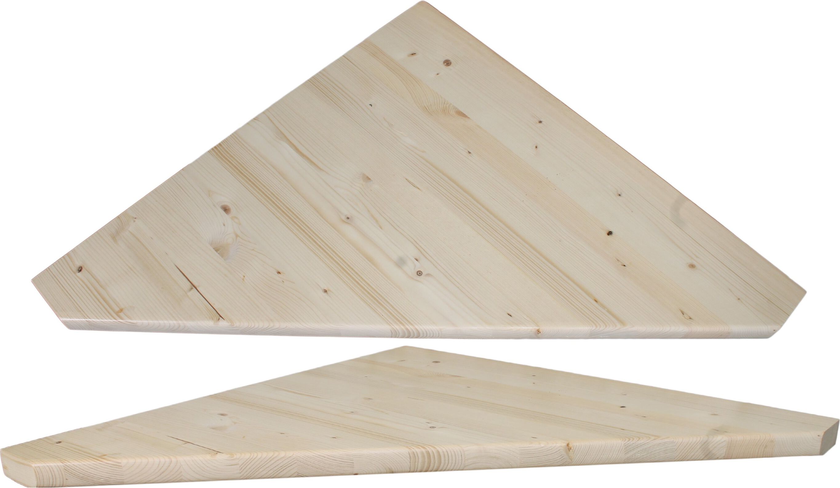 Изображение товара Ступени фигурные из сосны 40x700x700 мм для поворотных лестниц