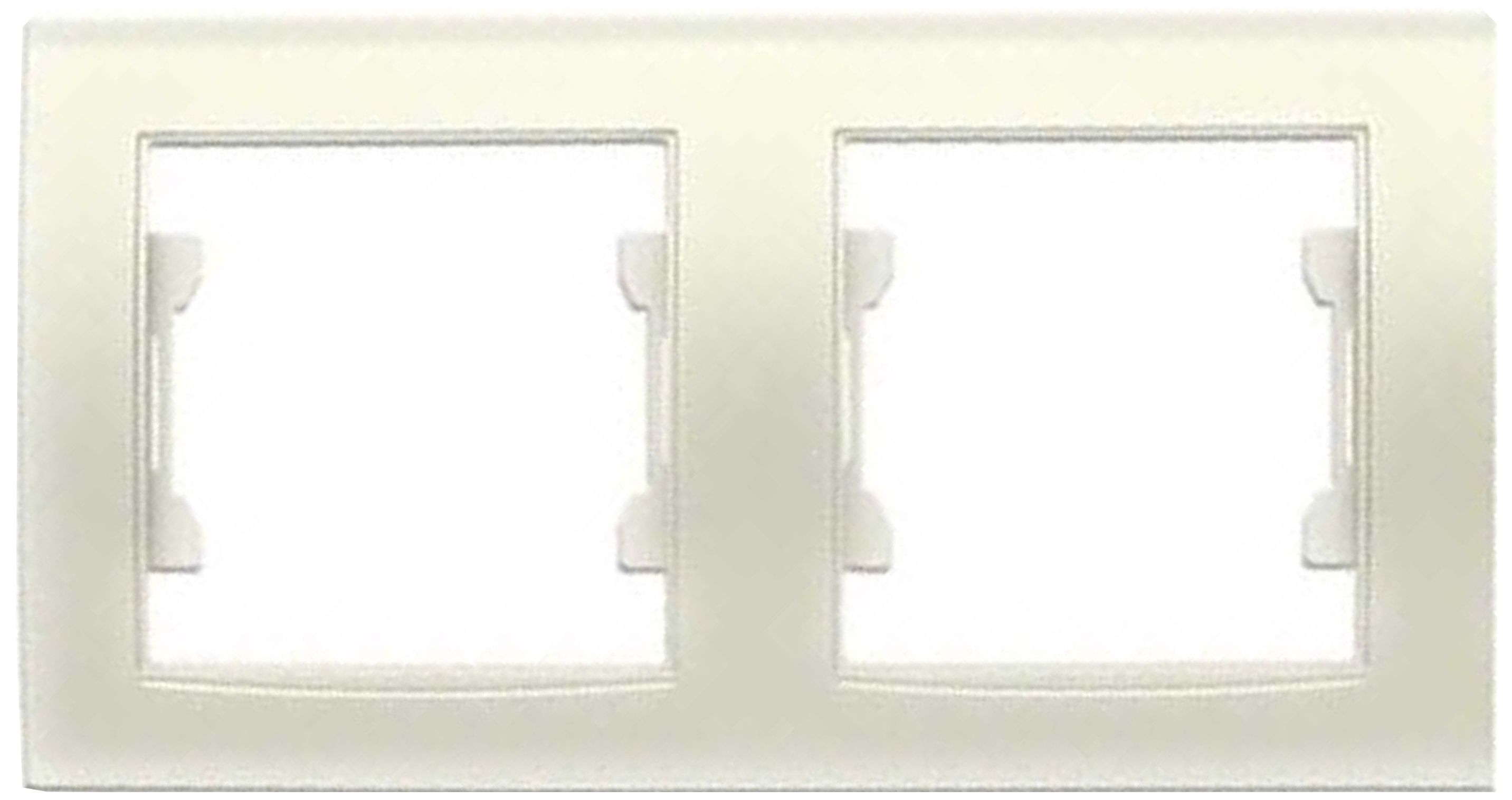 Изображение товара Рамка 2 поста UNIVersal Бриллиант слоновая кость