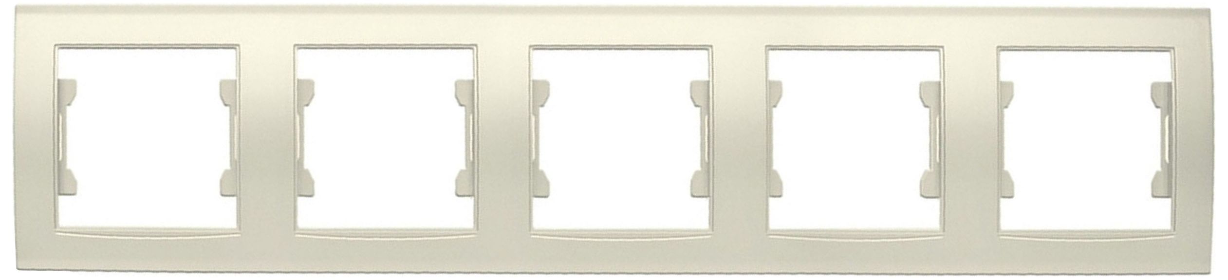 Изображение товара Рамка 5 постов UNIVersal Бриллиант слоновая кость