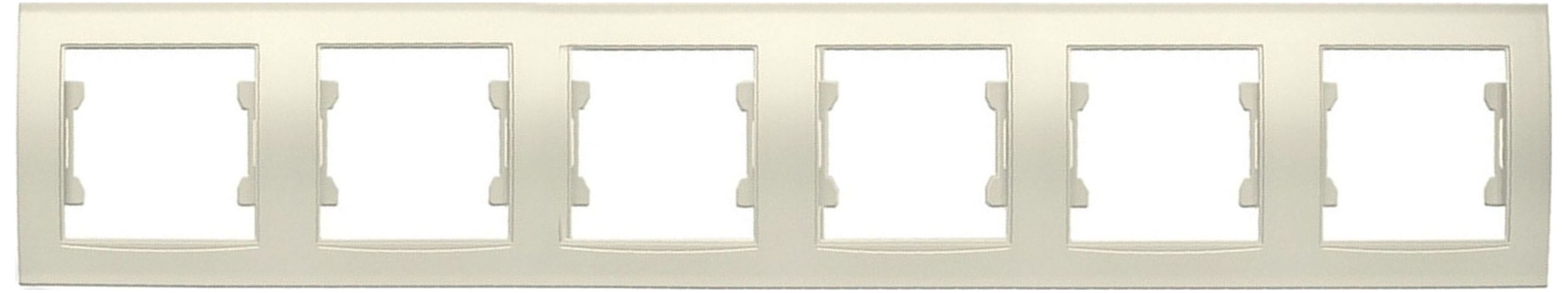 Изображение товара Рамка 6 постов UNIVersal Бриллиант слоновая кость