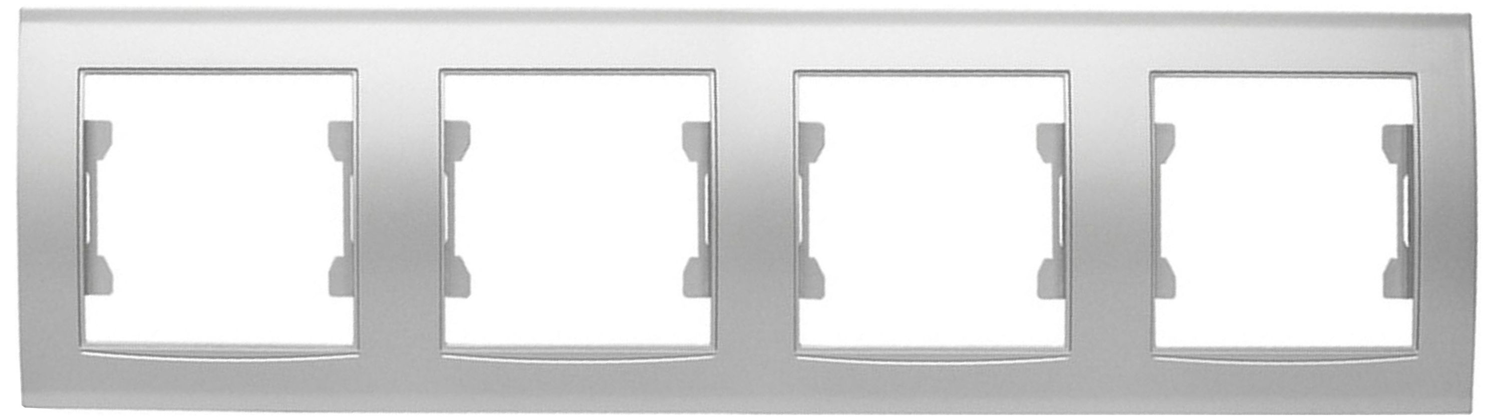 Изображение товара Рамка 4 поста UNIVersal Бриллиант серебристый
