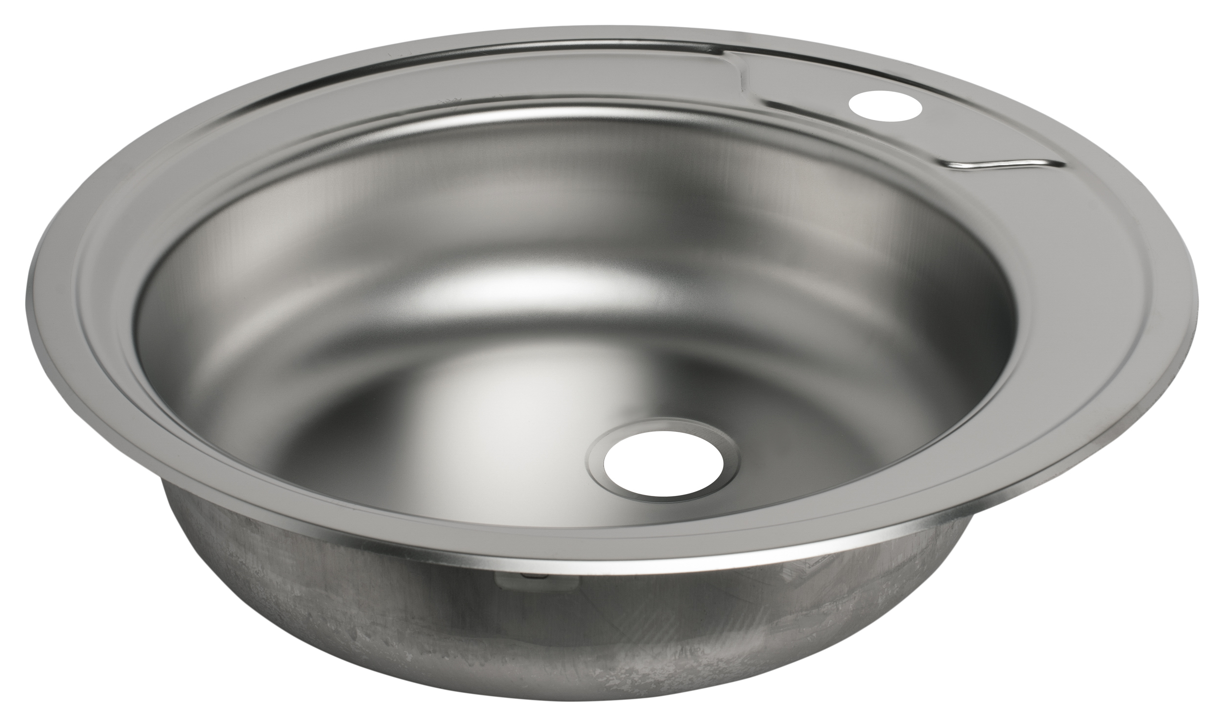 Изображение товара Мойка врезная ЮКИНОКС Round D490 ECO сталь 49х49х14 см