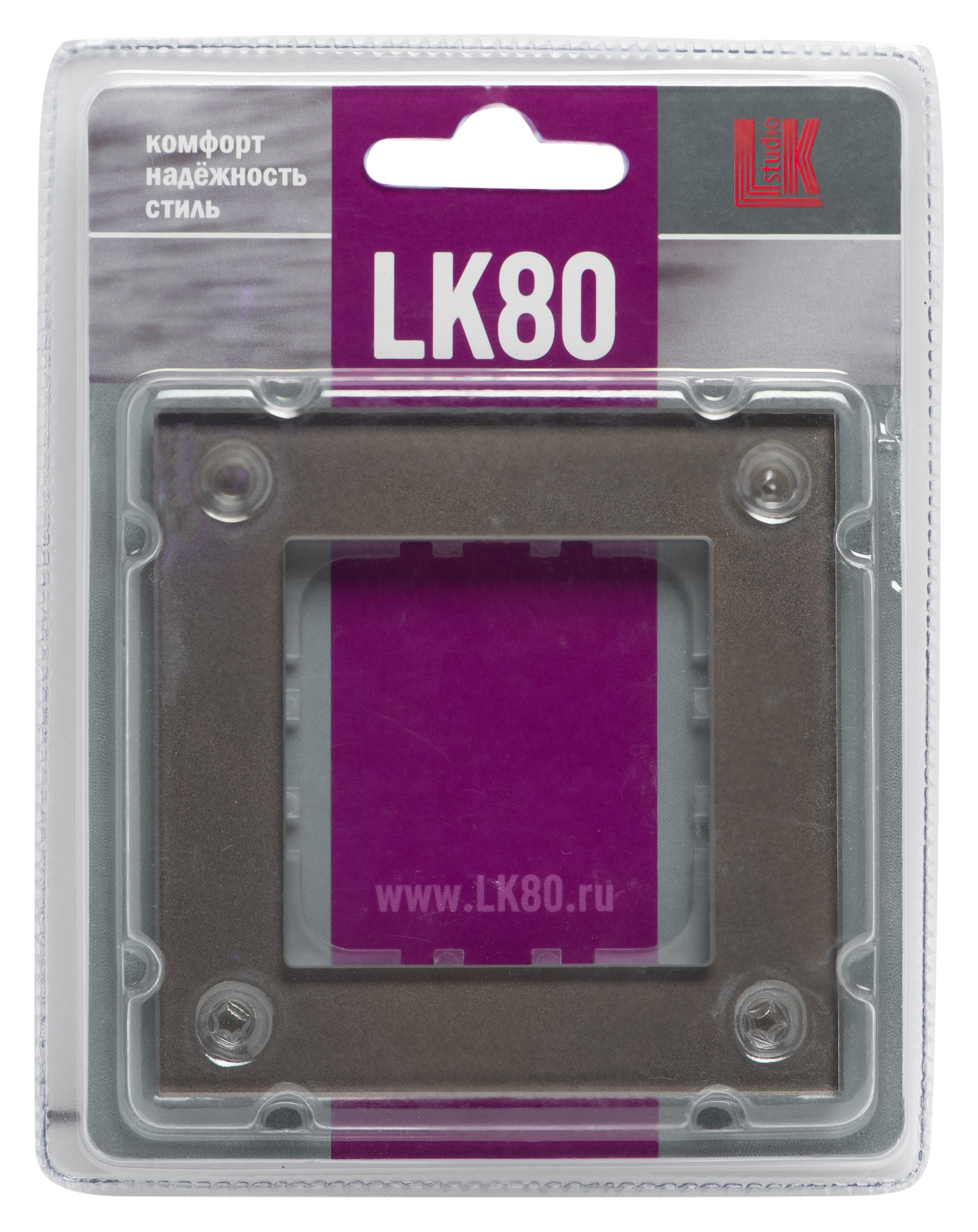 Изображение товара Рамка 1 пост LK Studio LK80 серо-коричневый