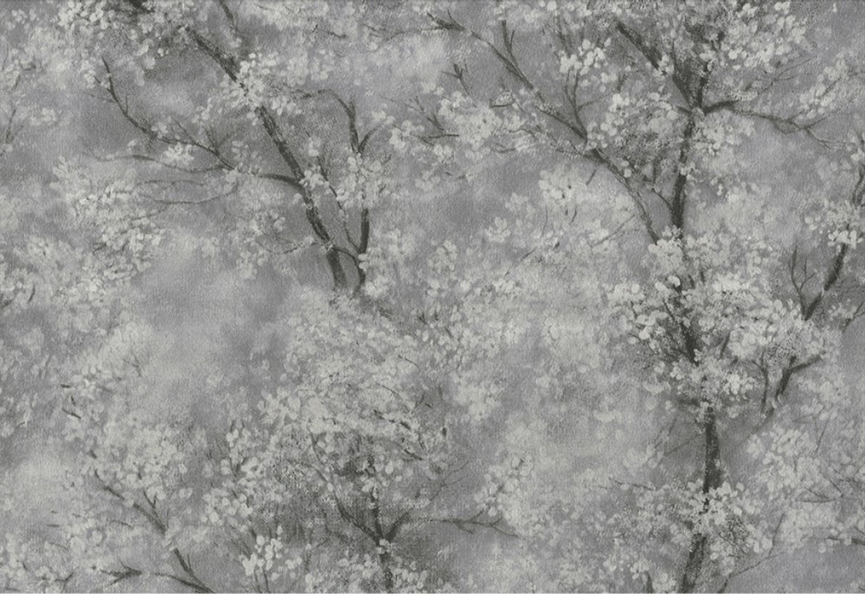 Изображение товара Виниловые обои SAKURA 375421 черные 1,06х10,05 м, фотопринт, флизелин