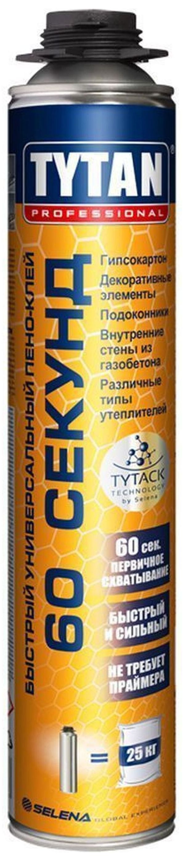 Изображение товара Полиуретановый клей TYTAN 60 Секунд 750 мл для внутреннего монтажа