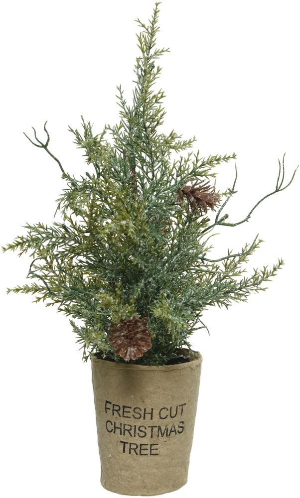 Изображение товара Искусственная елка в горшке зеленая 37 см новогодний декор