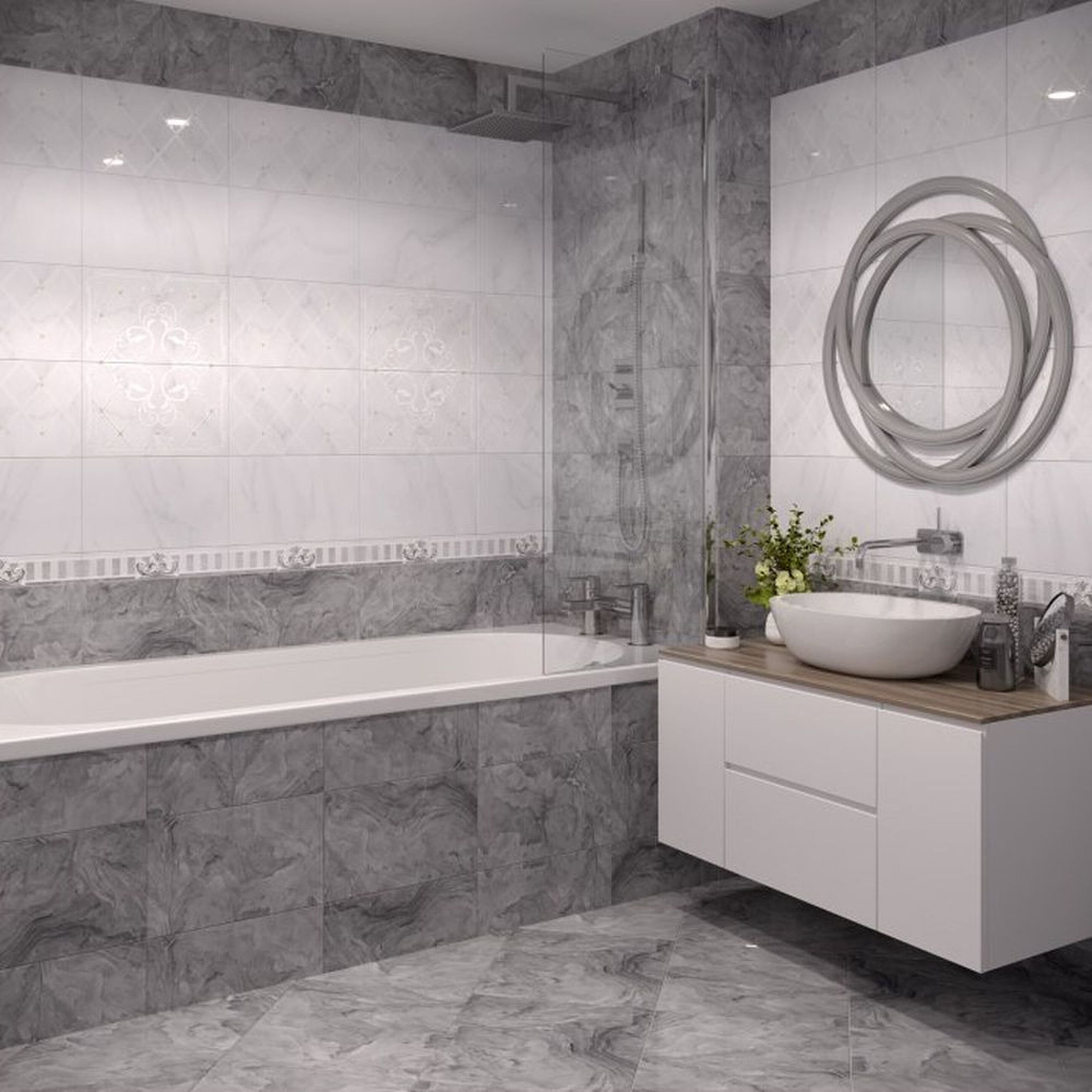 Изображение товара Керамогранит Gracia Ceramica Милана серый 40x40 см для пола и стен, износостойкий