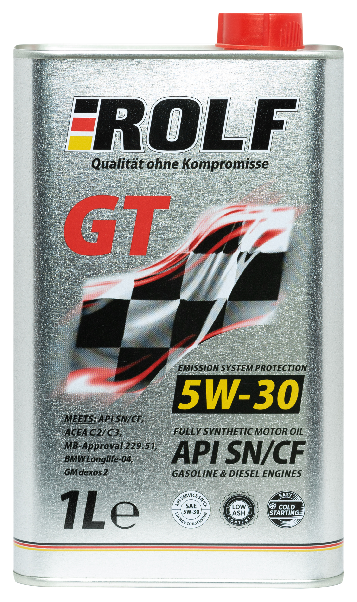 Изображение товара Моторное масло Rolf GT 5W-30 SN/CF синтетическое 1 л