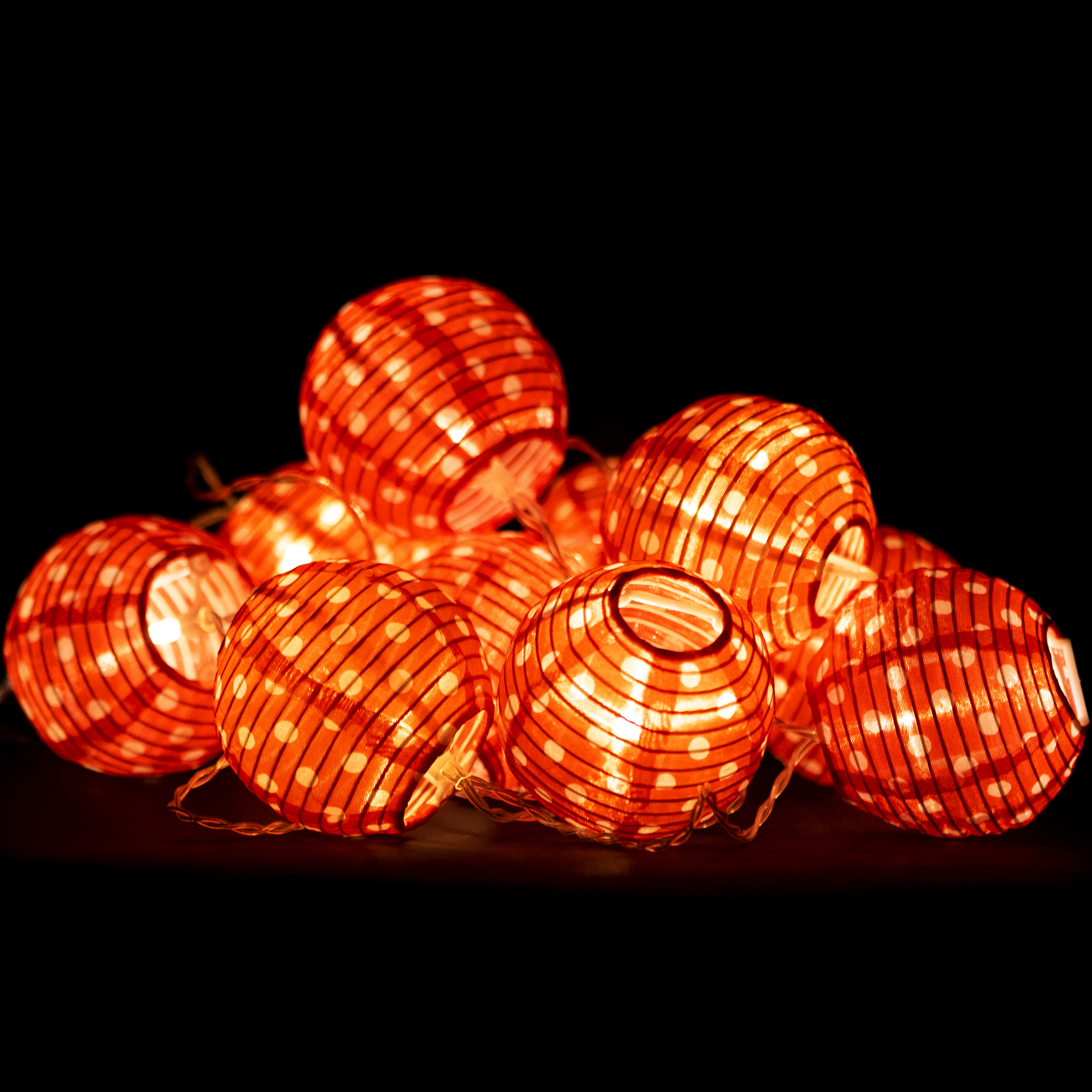 Изображение товара Гирлянда садовая тканевая 10 LED Китайский фонарик 1,8 м