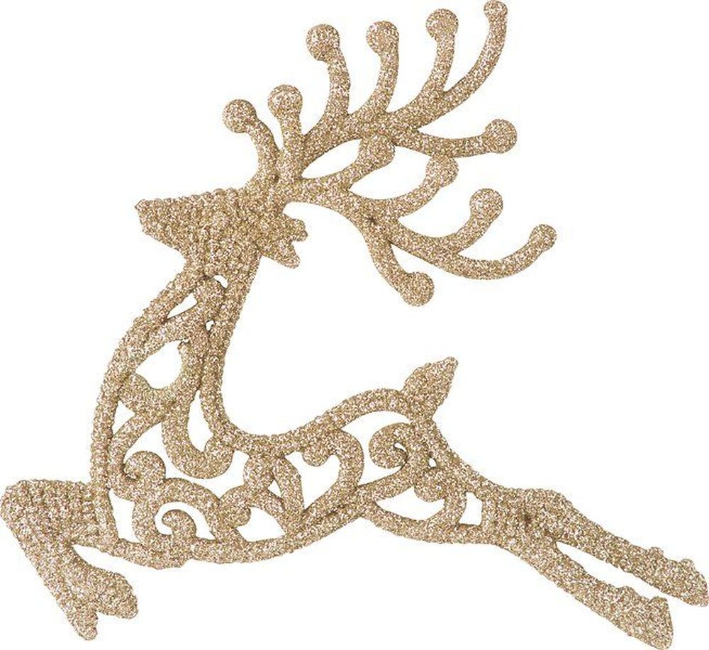 Изображение товара Набор ёлочных игрушек Рождественские олени шампань 13,5 см 6 шт