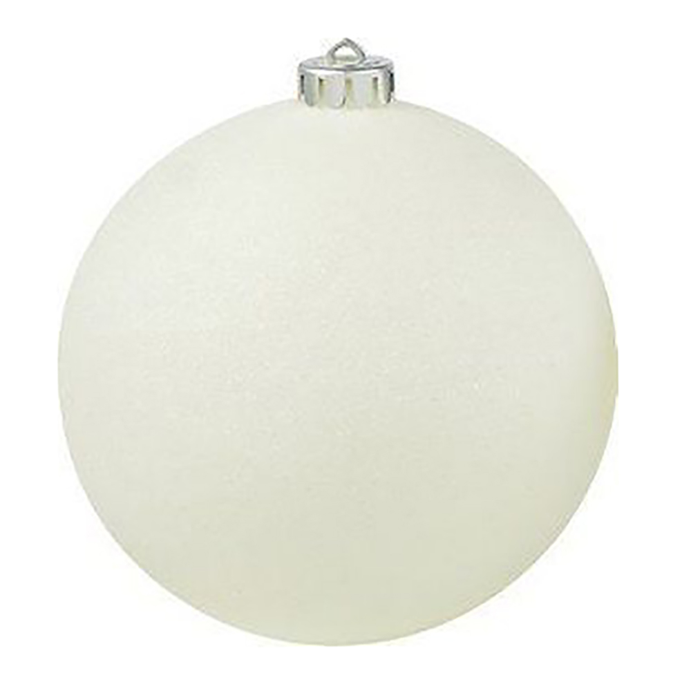 Изображение товара Новогодний шар белый 14 см для елки в ассортименте