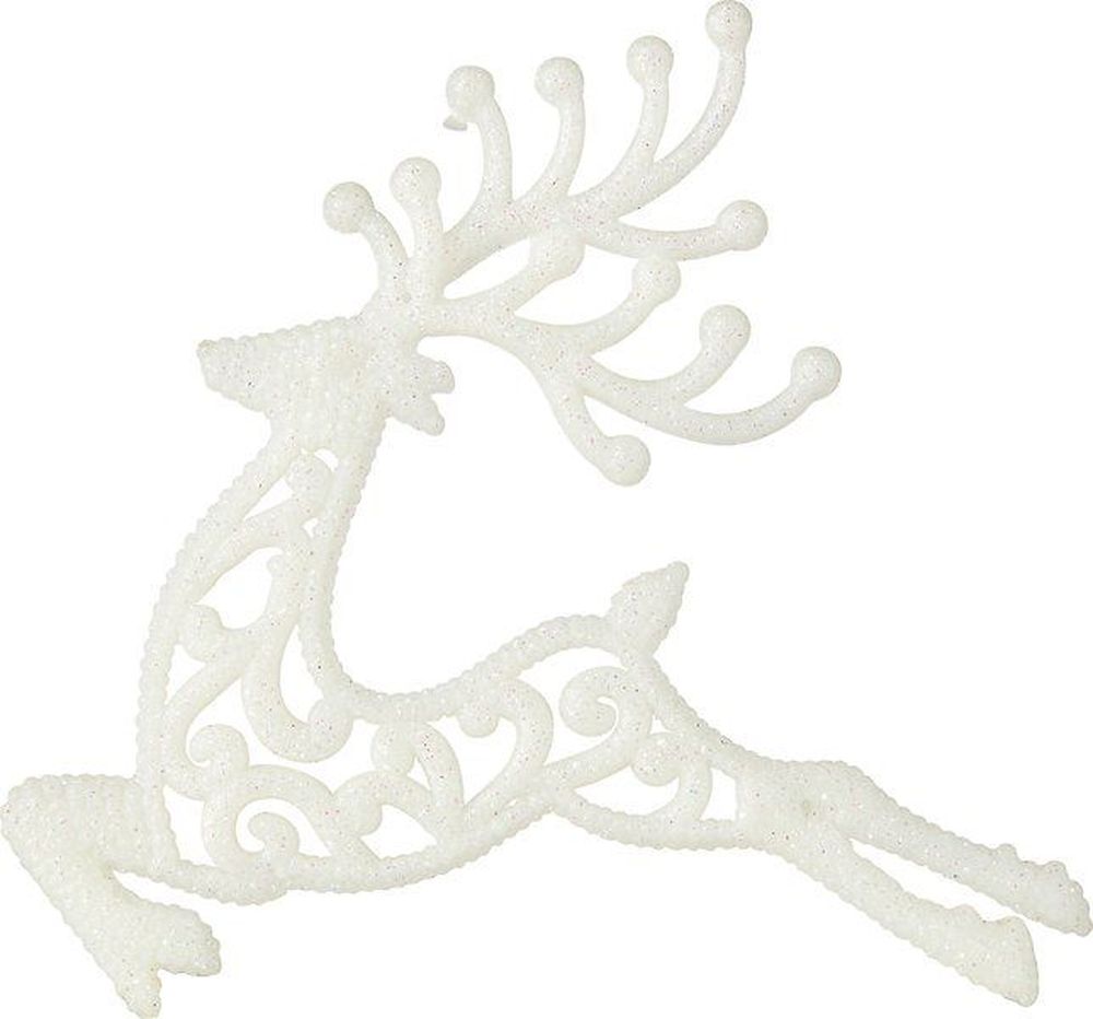 Изображение товара Набор ёлочных игрушек Рождественские олени белые 13,5 см 6 шт