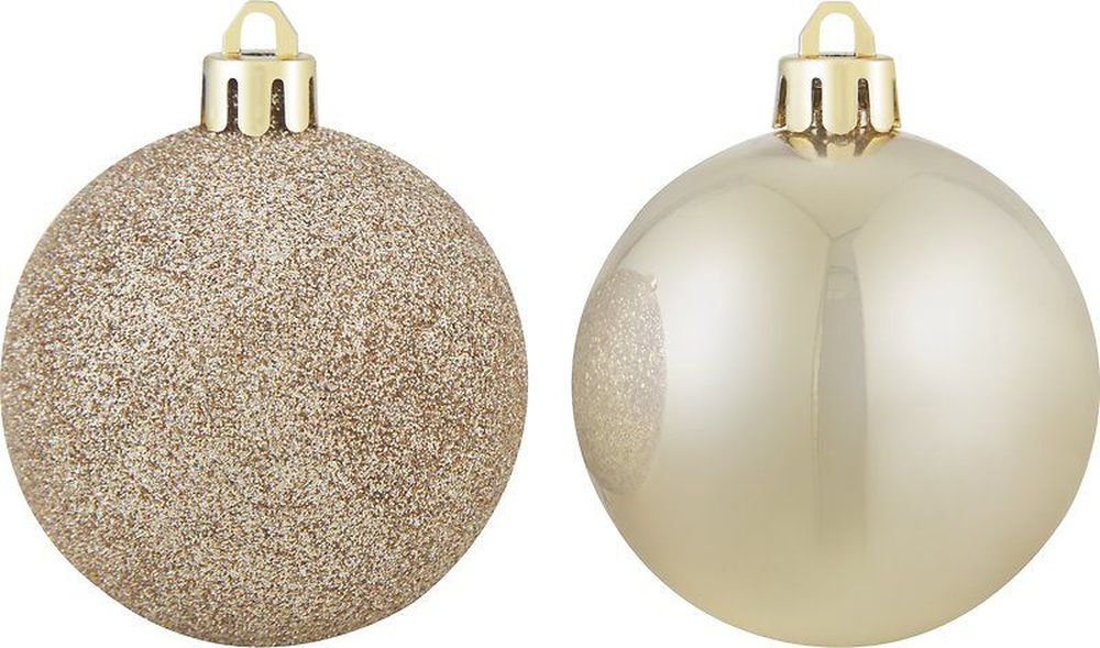 Изображение товара Набор новогодних шаров шампань 6 см 20 шт для елки и декора