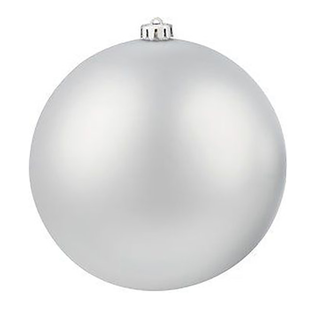 Изображение товара Новогодний шар белый матовый/глянцевый/с блестками 20 см в ассортименте