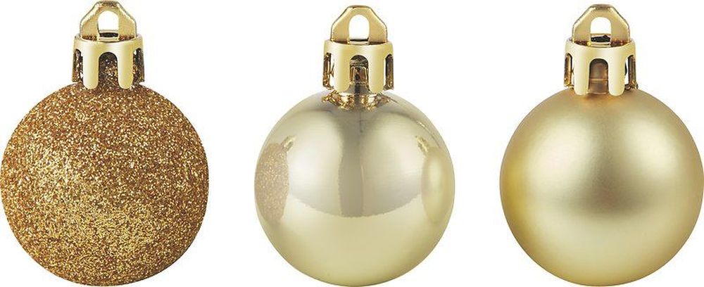 Изображение товара Набор новогодних шаров шампань 3 см 27 шт для украшения елки