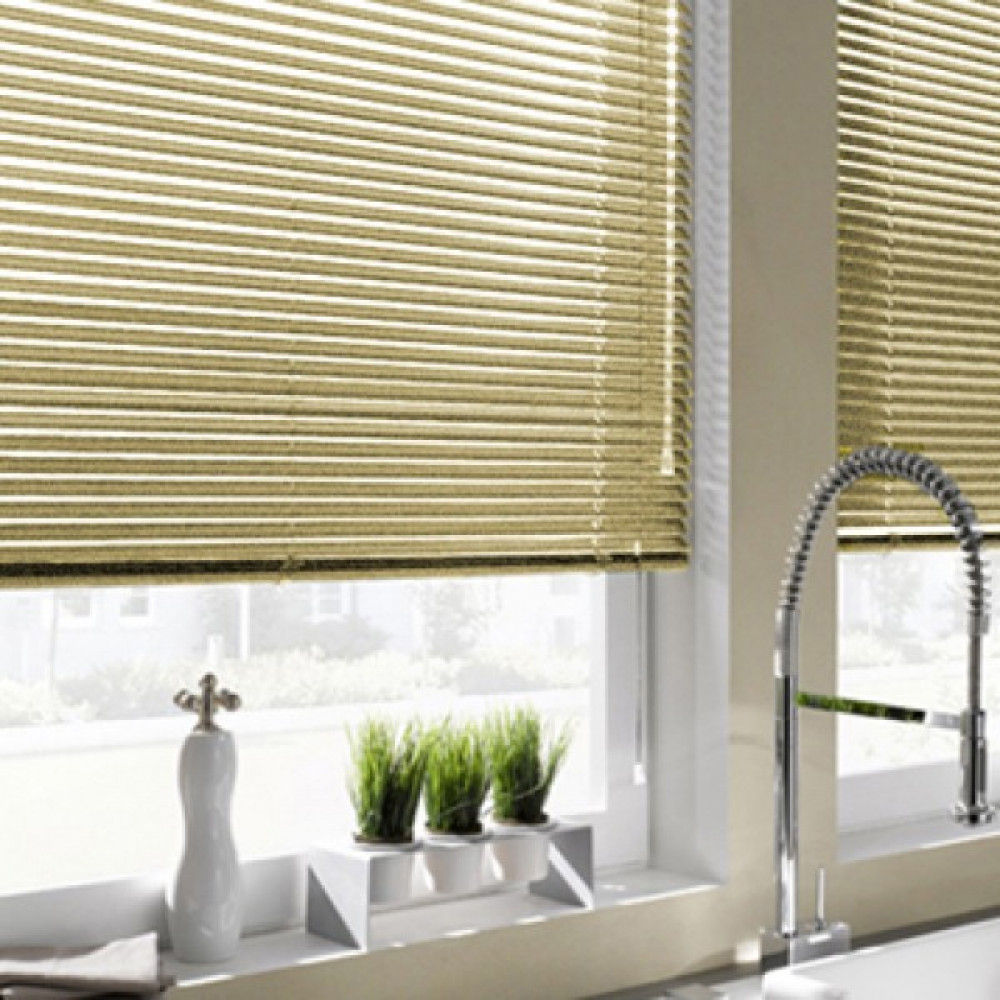 Изображение товара Жалюзи Эскар аллюминевые 70х160 см золото горизонтальные