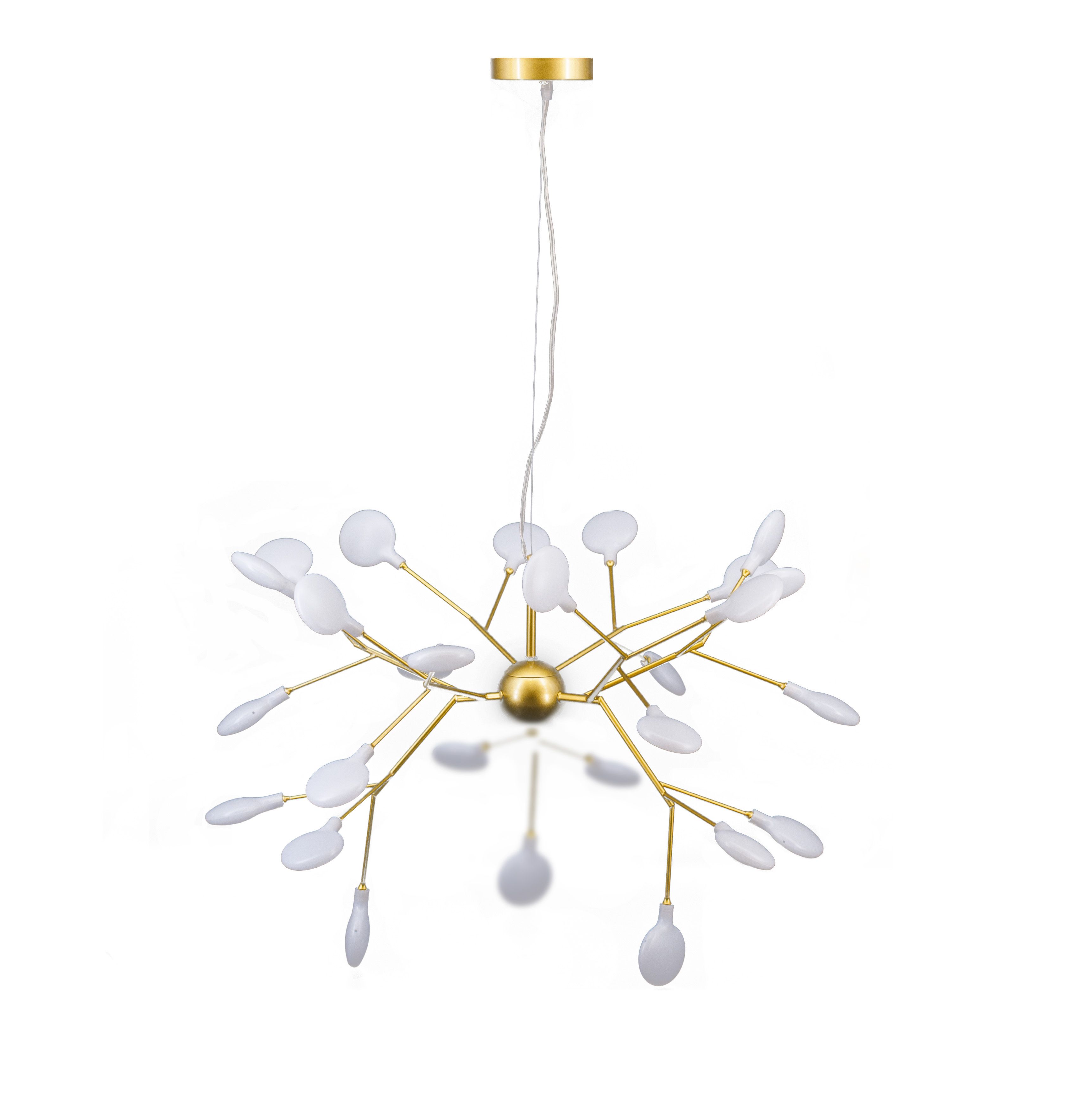 Изображение товара Современная подвесная люстра LEEK с LED-модулями и золотым основанием