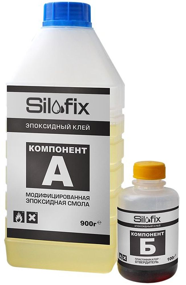 Изображение товара Эпоксидный клей SILFIX универсальный 1 кг для ремонта и соединений