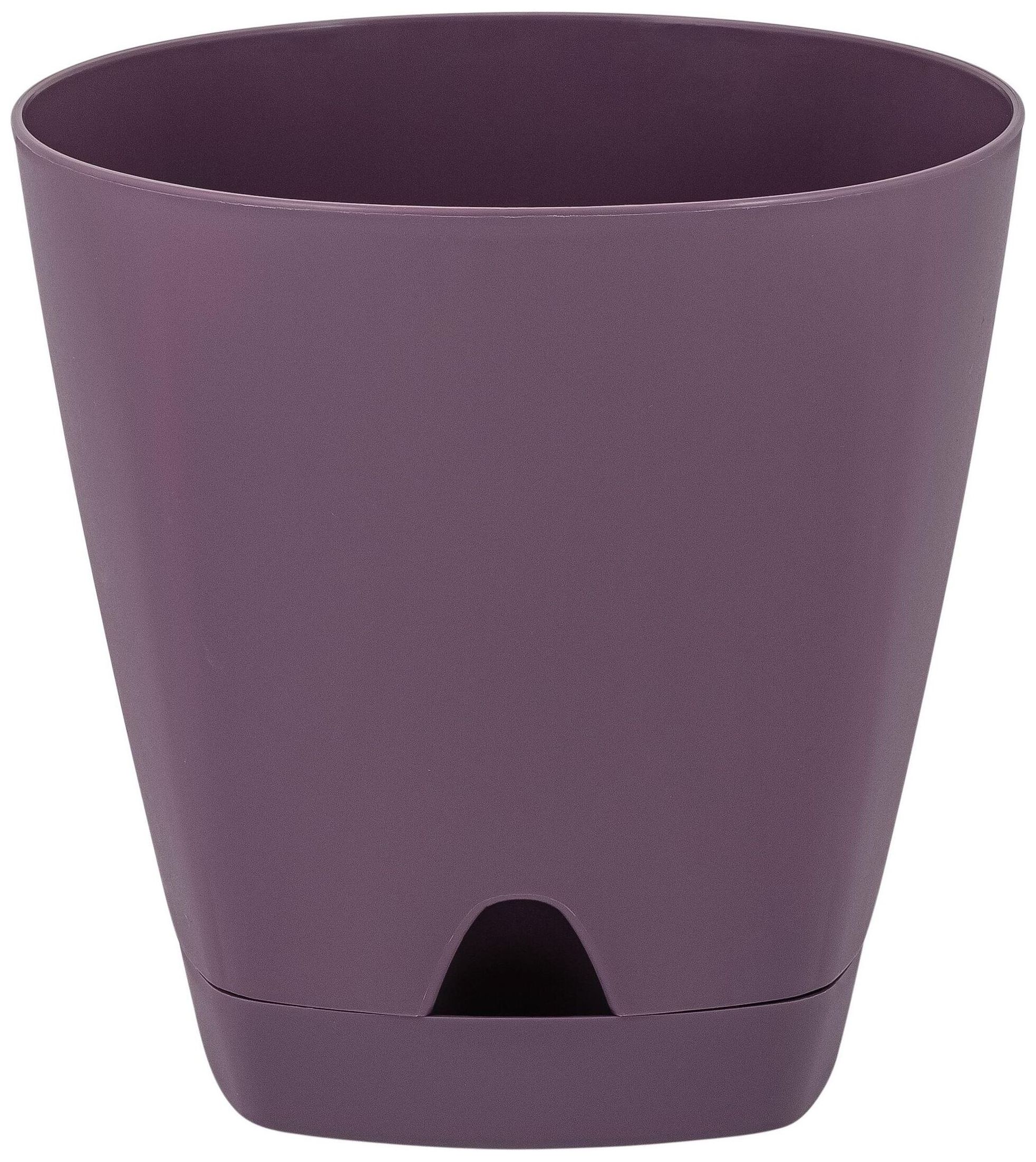 Изображение товара Горшок InGreen Amsterdam d20 см 4 л полипропиленовый с поддоном морозная слива