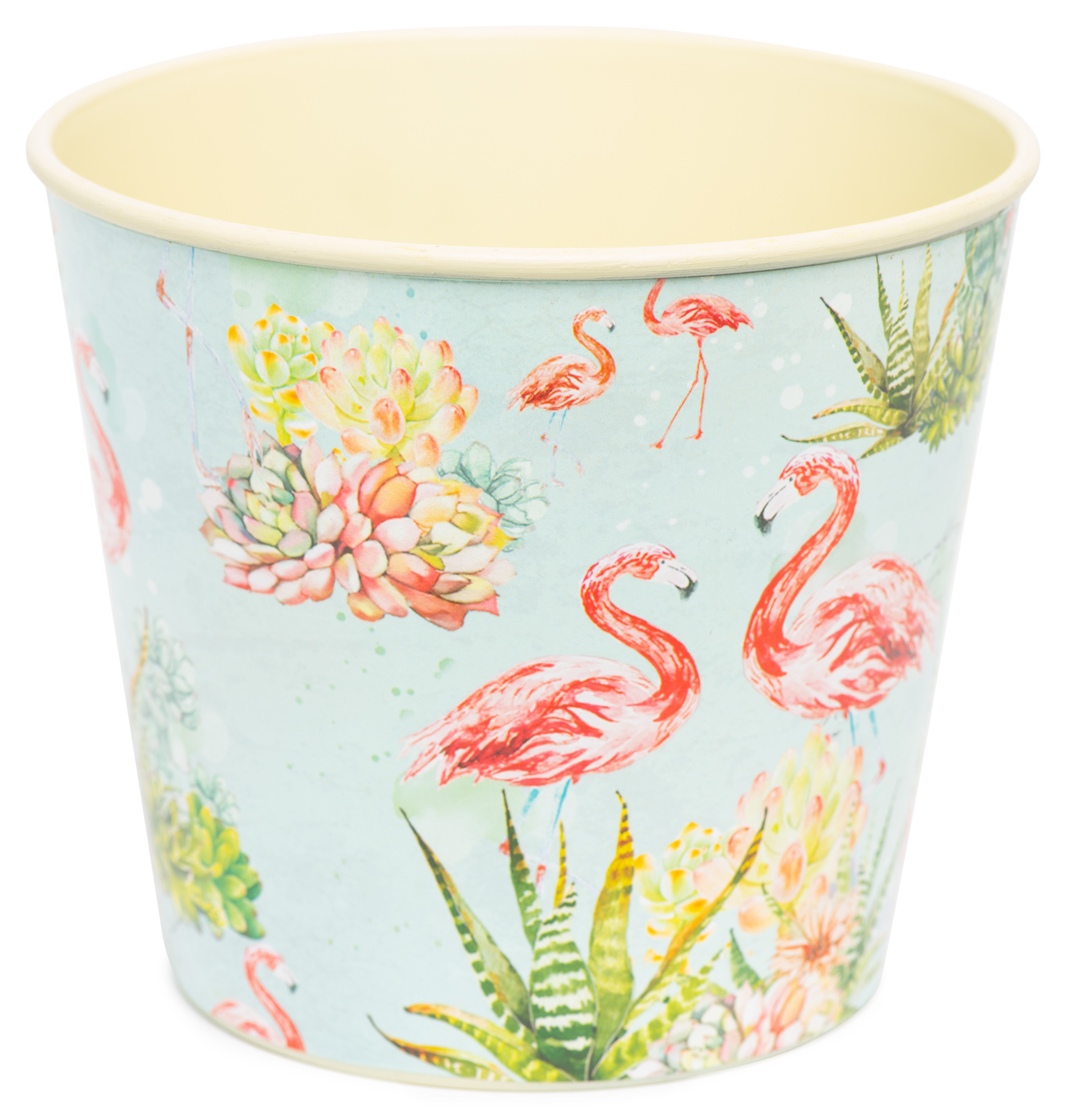 Изображение товара Кашпо Фламинго d13 из пластика для цветов и растений