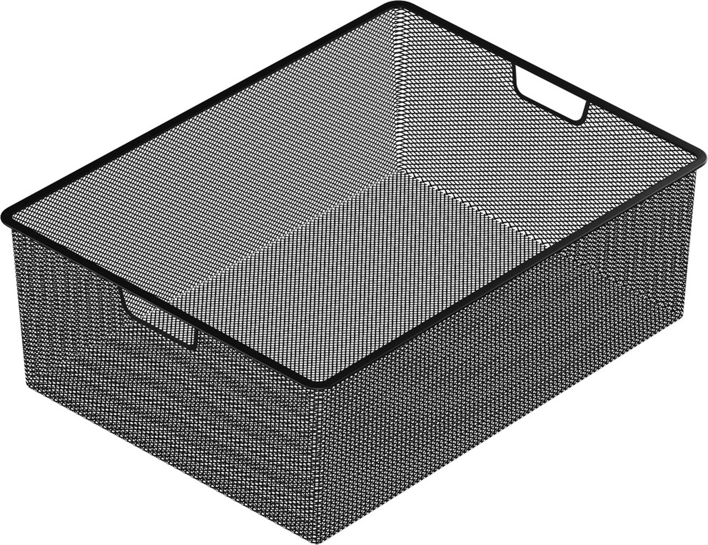 Изображение товара Корзина универсальная Larvij L9560BL(N) черная 185x555x410 мм для стеллажей