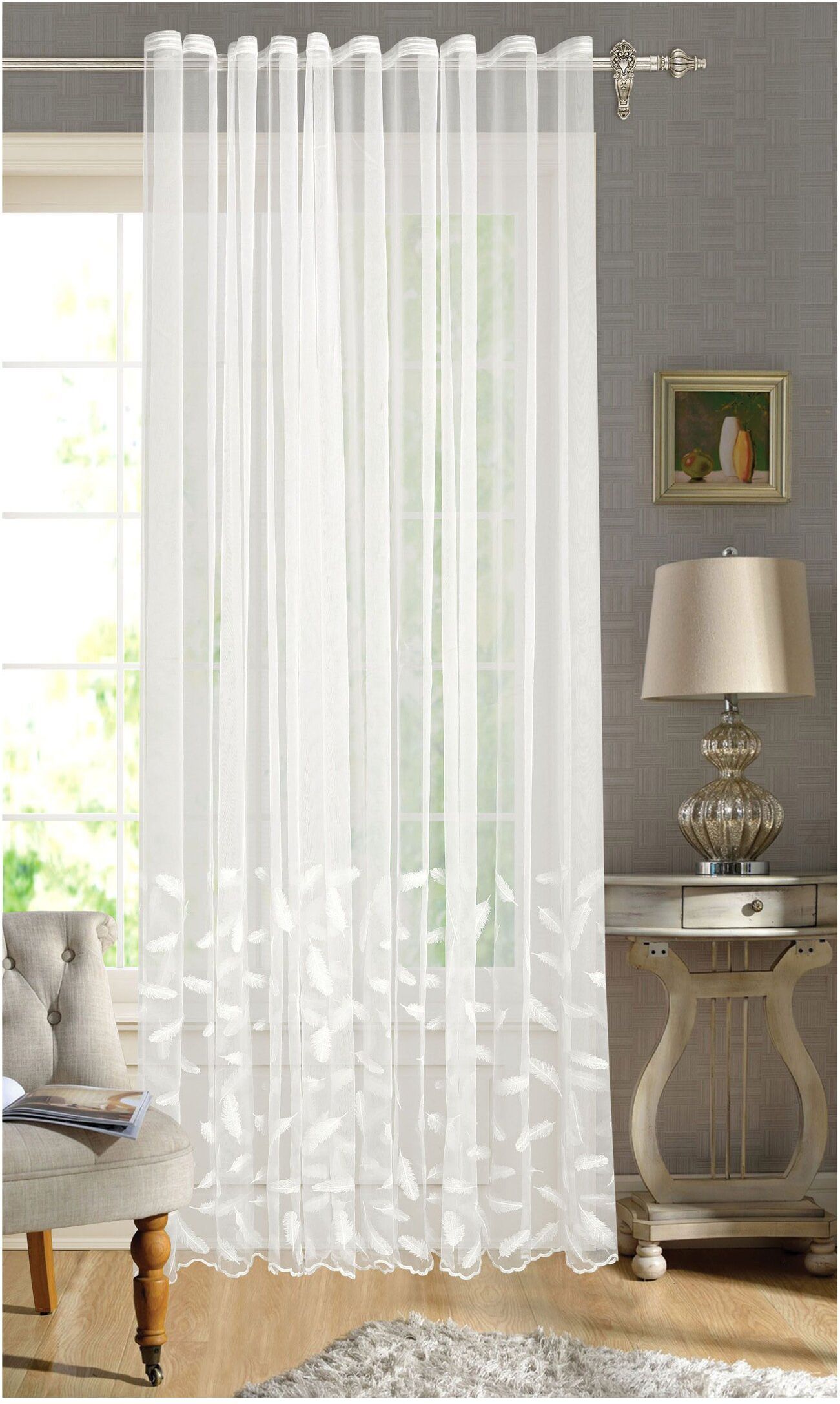 Изображение товара Штора тюлевая MIAMOZA 300х270 см белая