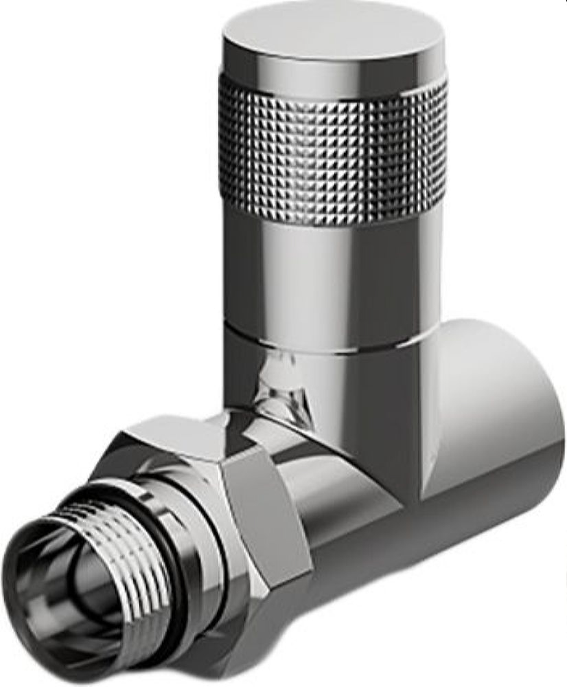 Изображение товара Набор дизайн-вентилей Royal Thermo PIANO, прямой, хром, 1/2"