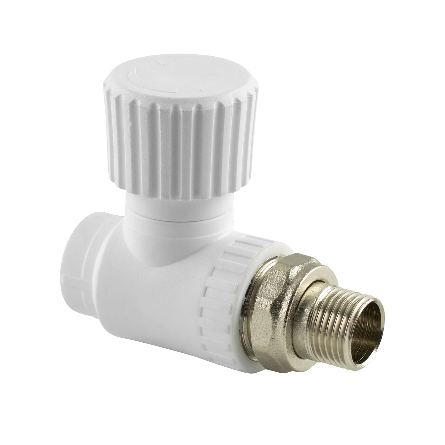 Изображение товара Вентиль для радиатора прямой PPR 20х1/2,  белый, RTP