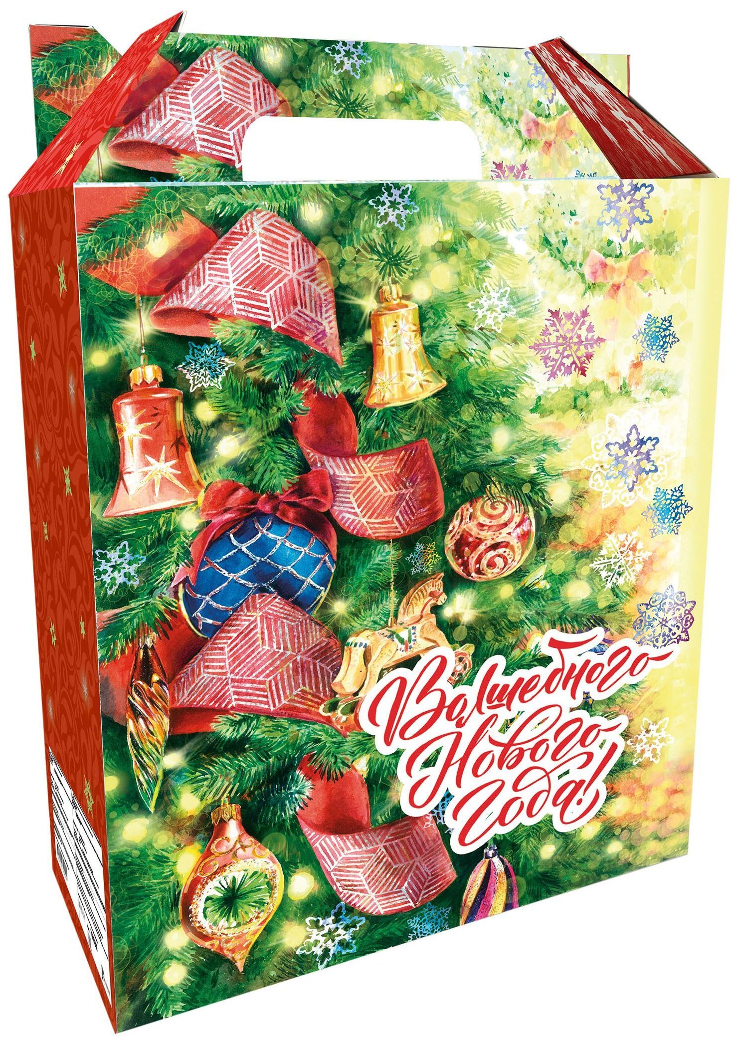 Изображение товара Подарочная коробка картон многоцветная 270х194 мм для подарков и сладостей