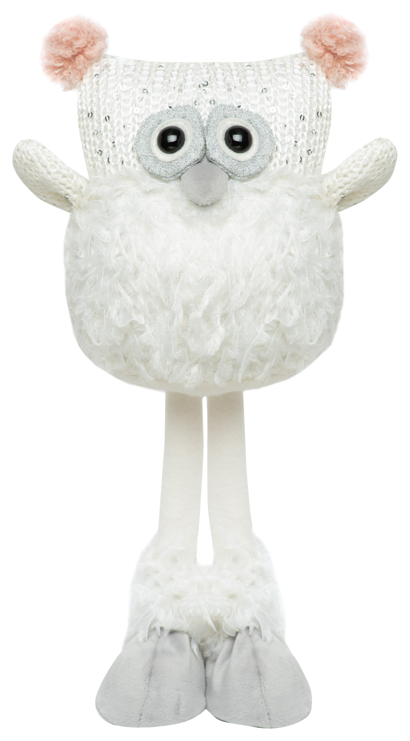 Изображение товара Фигурка совы бело-серая 17х12 см декоративная для интерьера