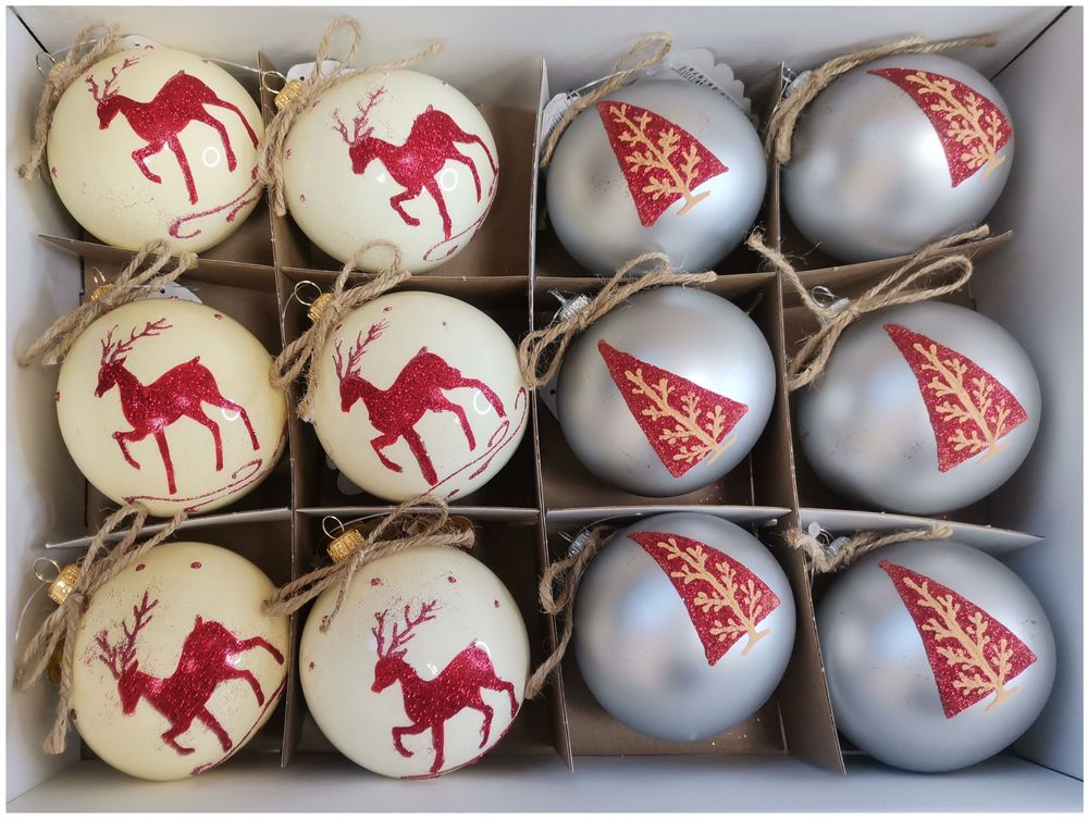 Изображение товара Новогодний шар Сказка зимняя 8,5 см для елки