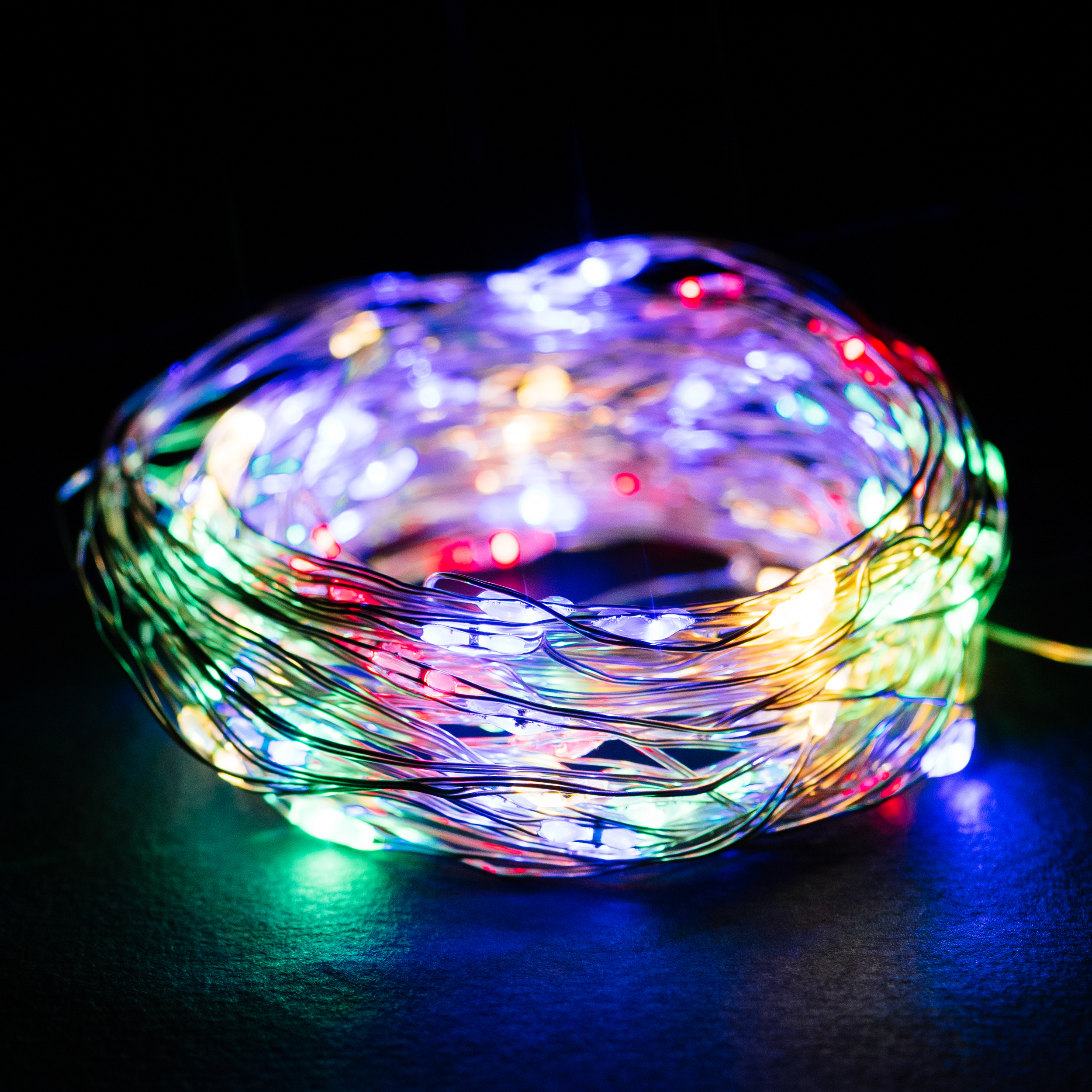 Изображение товара Гирлянда внутренняя нить Glos 100 LED многоцветный 10 м