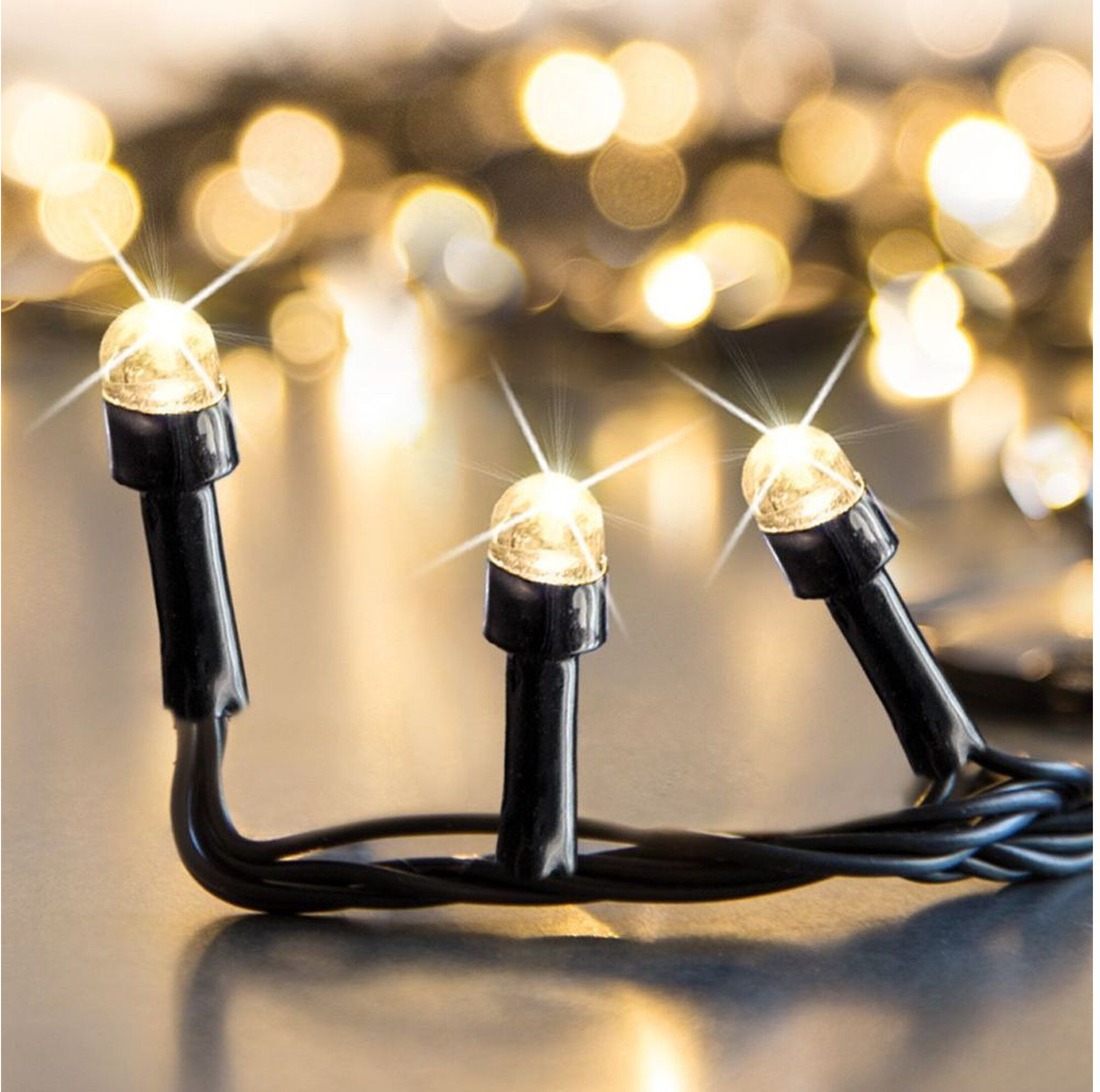 Изображение товара Гирлянда нить Glos WW 100 LED теплый белый 10 м