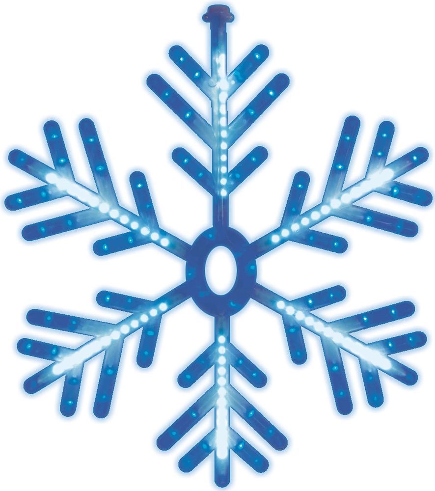 Изображение товара Световая фигура Glos Снежинка 258 LED 60 см белый и синий интерьерная подсветка