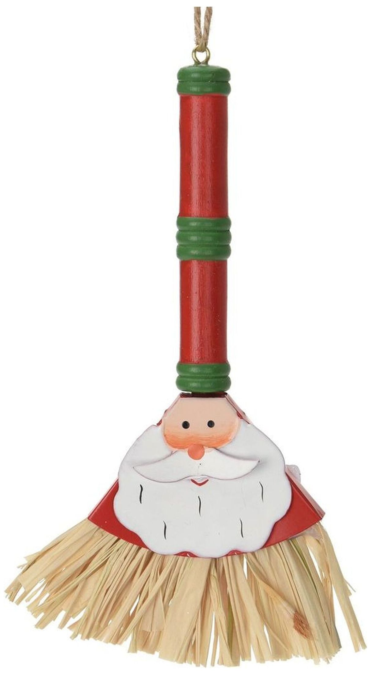 Изображение товара Ёлочная игрушка Метла 10х16 см - деревянное праздничное украшение