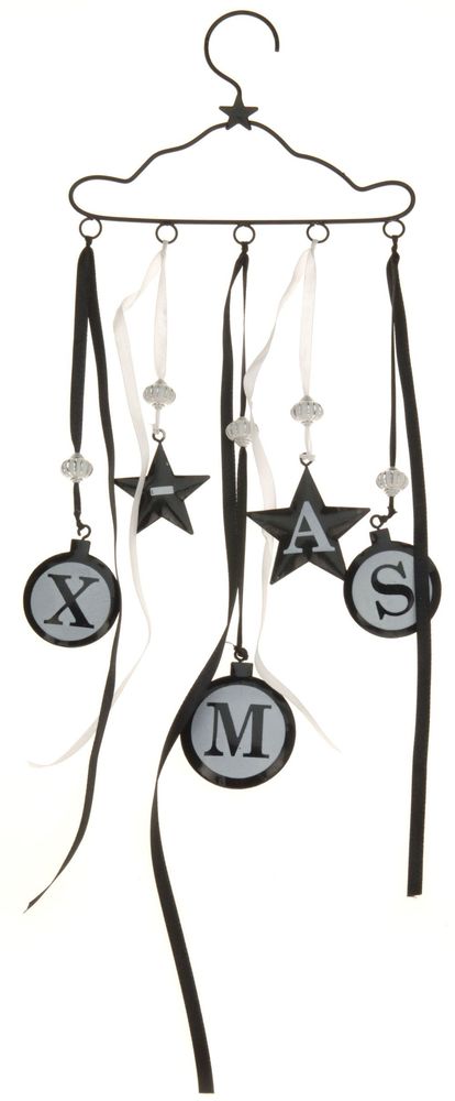 Изображение товара Ёлочная игрушка Вешалка xmas черная 16,7x45 см для новогоднего украшения