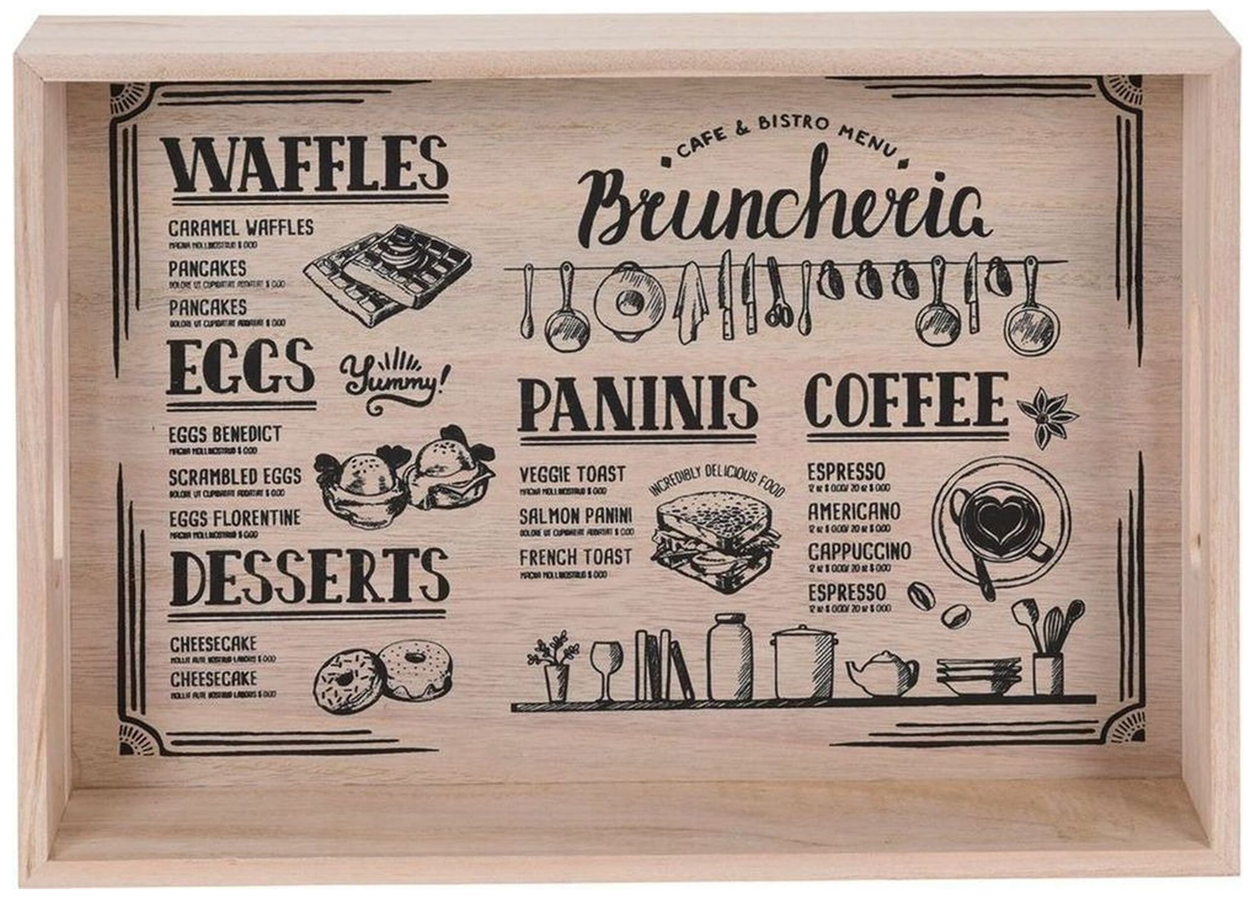 Изображение товара Набор подносов МДФ 33x38 см 2 шт декоративные для сервировки