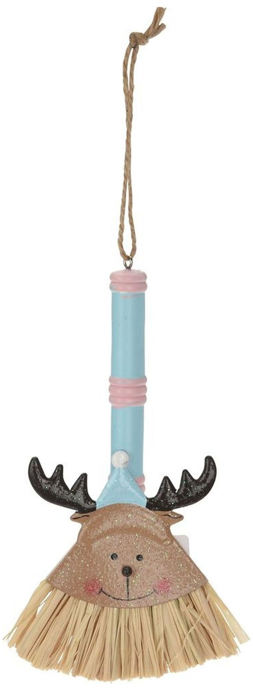 Изображение товара Ёлочная игрушка Метла 10х16 см уникальное новогоднее украшение