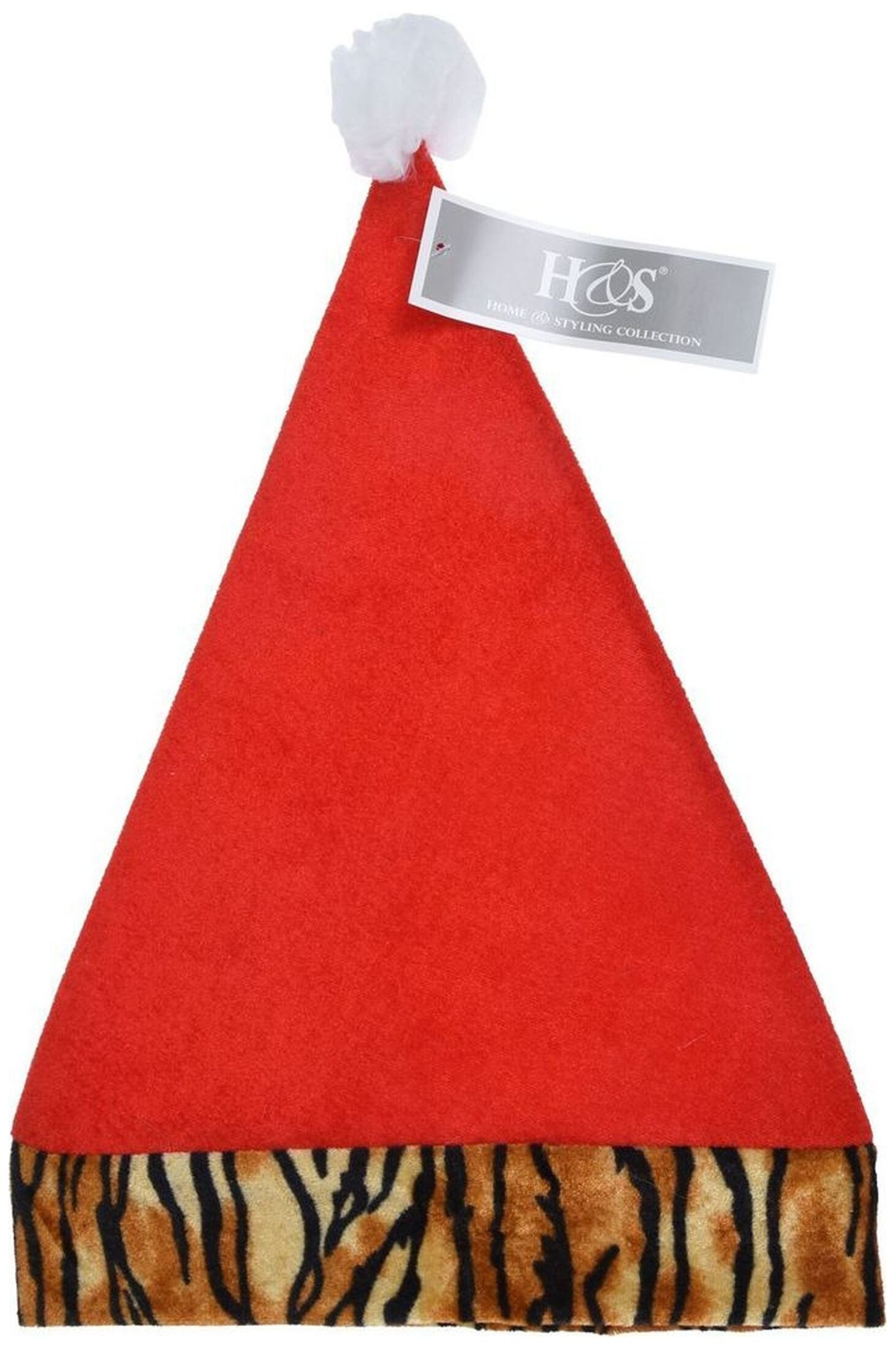 Изображение товара Шапка Санты сафари 30х40 см в ассортименте - новогодний аксессуар