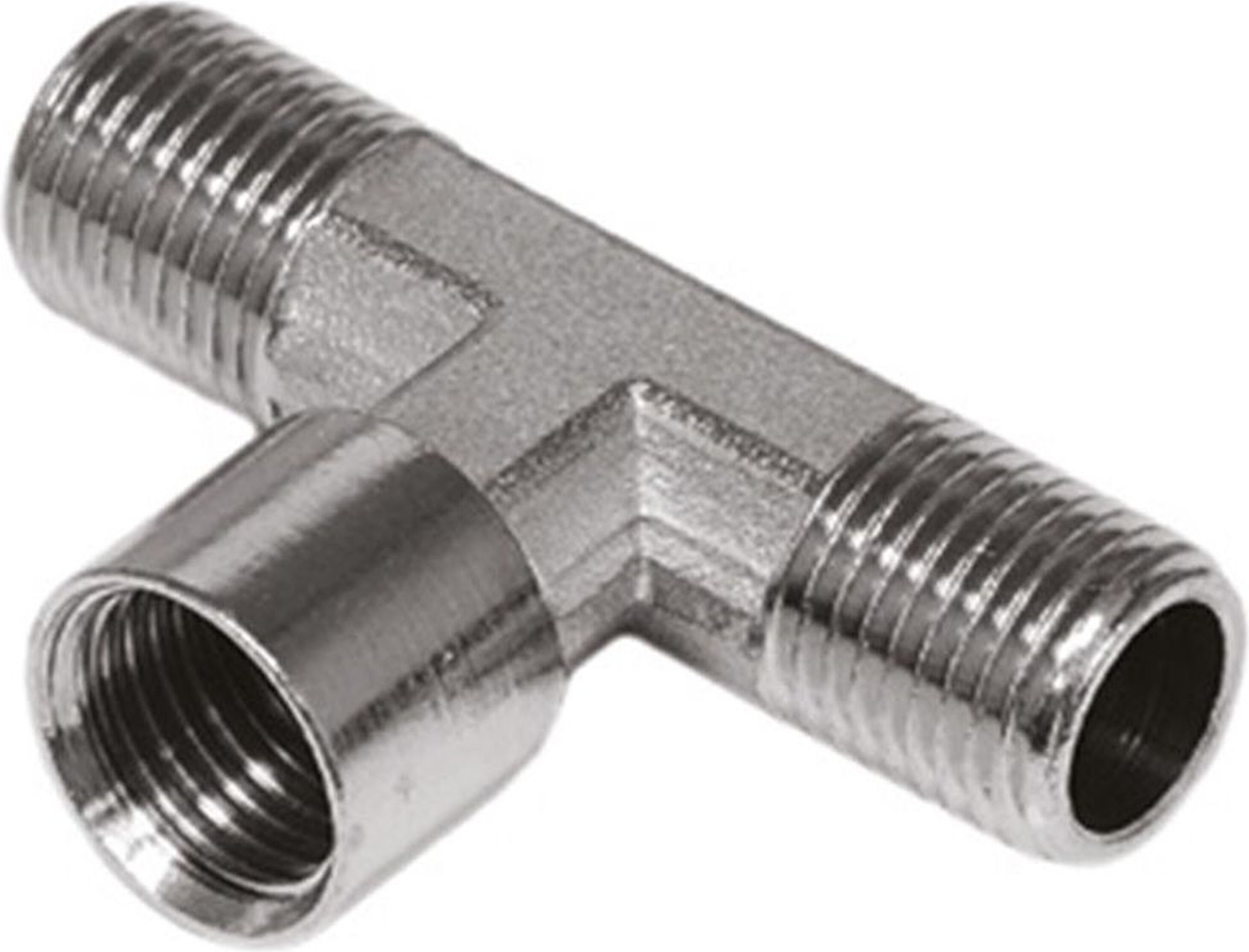 Изображение товара Тройник для компрессора Elitech 0704.026900 T-1/4МПП надежное соединение для сжатого воздуха