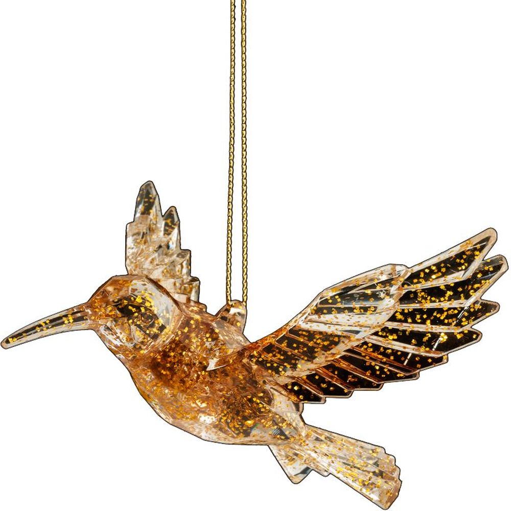 Изображение товара Украшение ErichKrause Decor Колибри янтарный 11 см для новогоднего декора