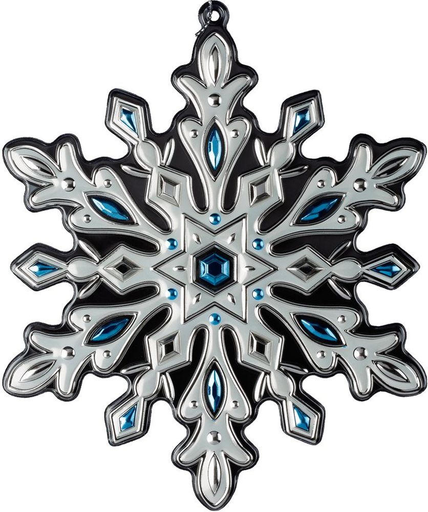 Изображение товара Ёлочная игрушка Снежинка морозная лазурь 15 см